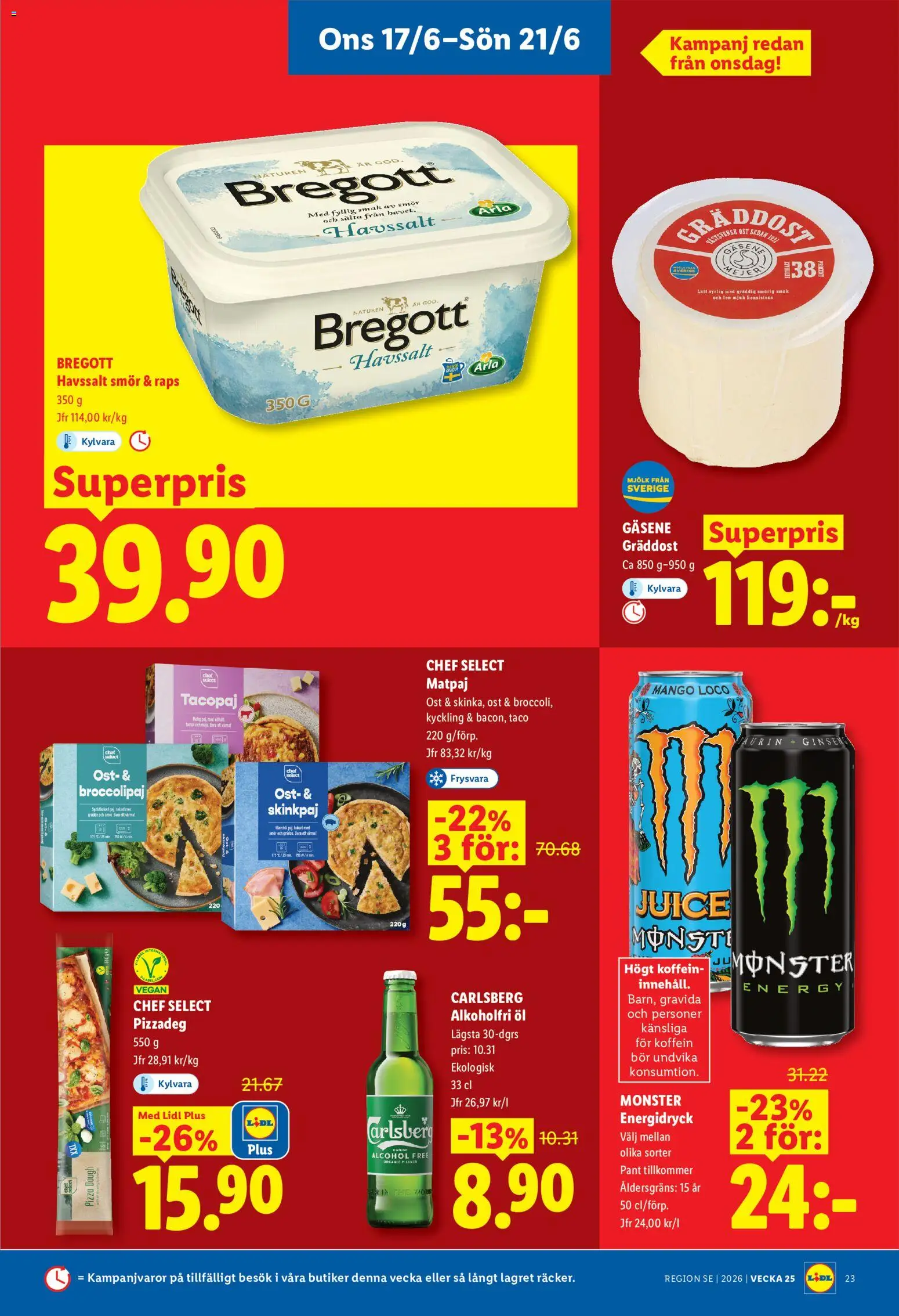 Lidl reklamblad aktuell från 15.06.2026 | Sida: 27 | Produkter: Bregott, Mjölk, Ost, Öl