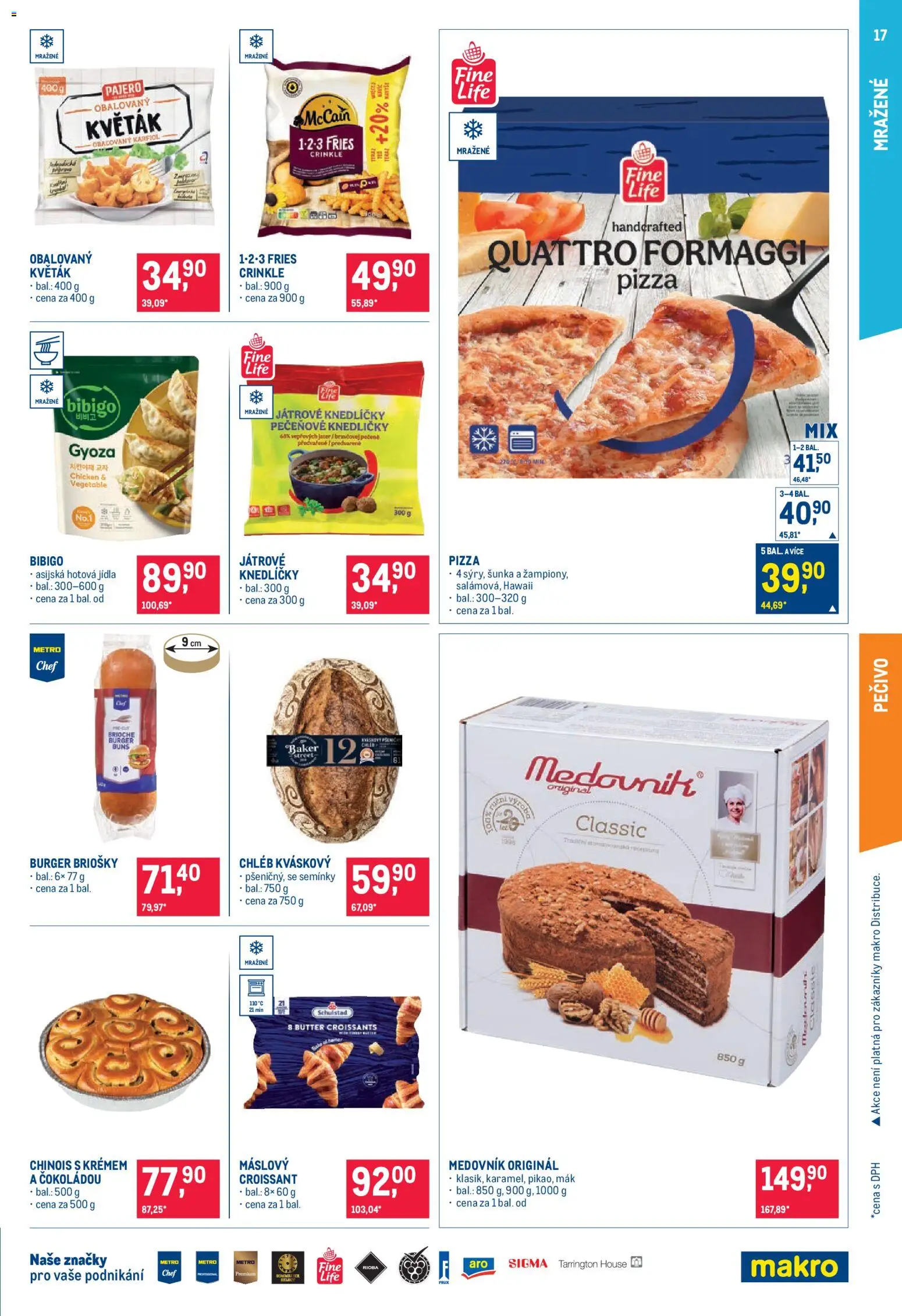 Makro leták - Pro milovníky jídla od 15.07.2026 | Strana: 17 | Produkty: Burger, Žampiony, Chléb, Medovník