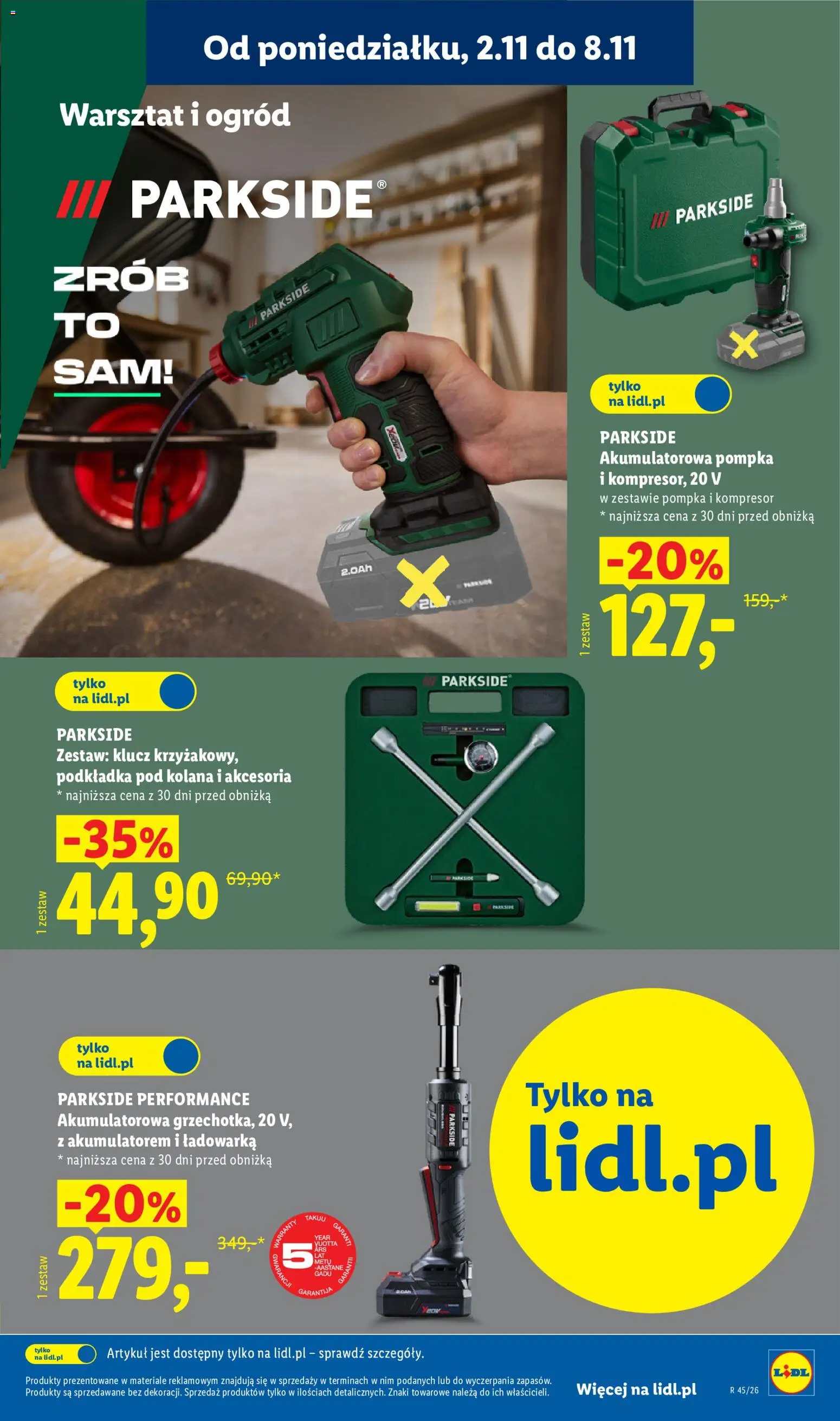Lidl Polsko katalog od 02.11.2026 | Strana: 23 | Produkty: Parkside, Kompresor
