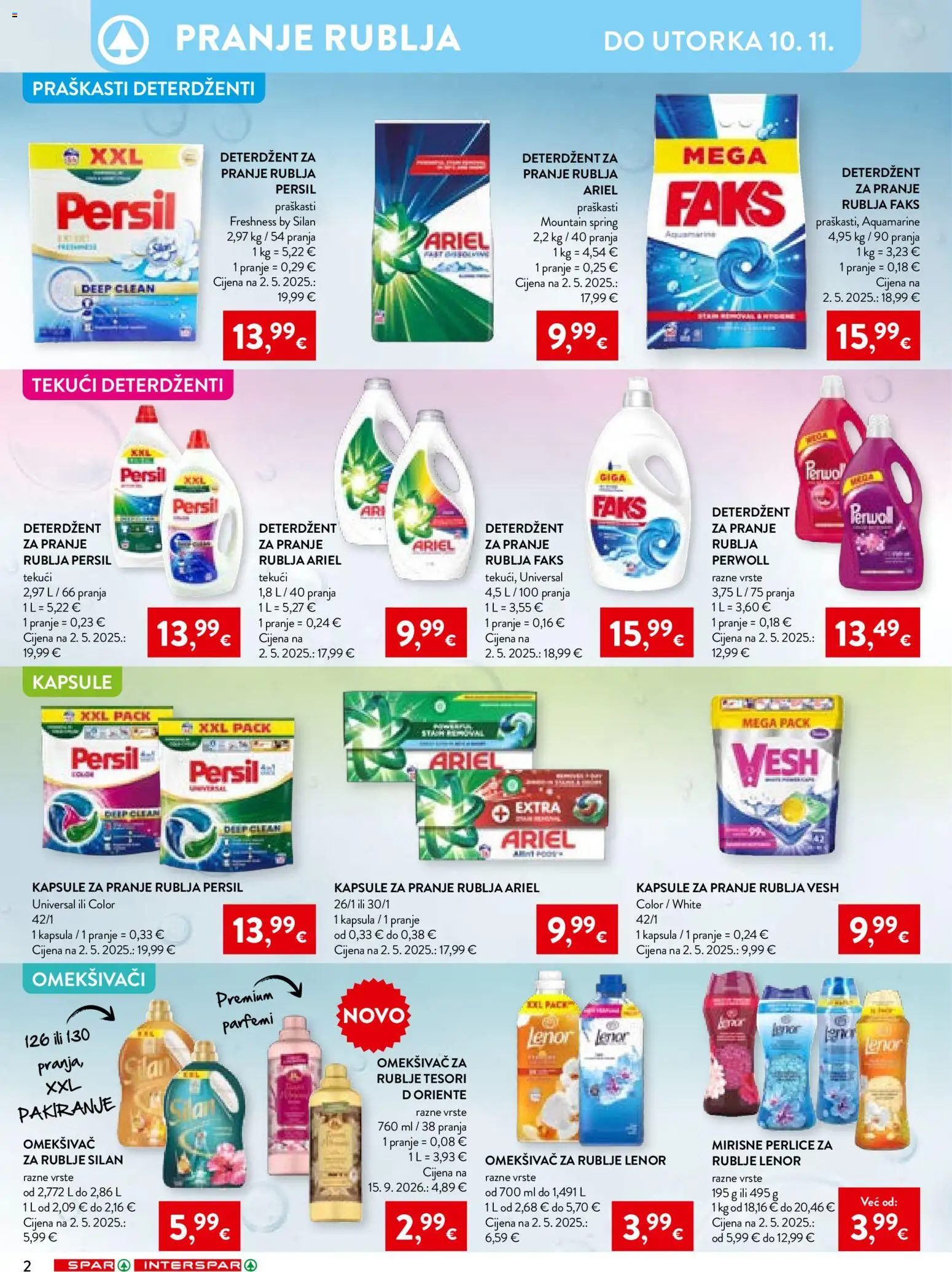 Spar katalog | vrijedi od 21.10.2026 | Stranica: 2 | Proizvodi: Deterdžent, Parfemi, Perwoll, Kapsule