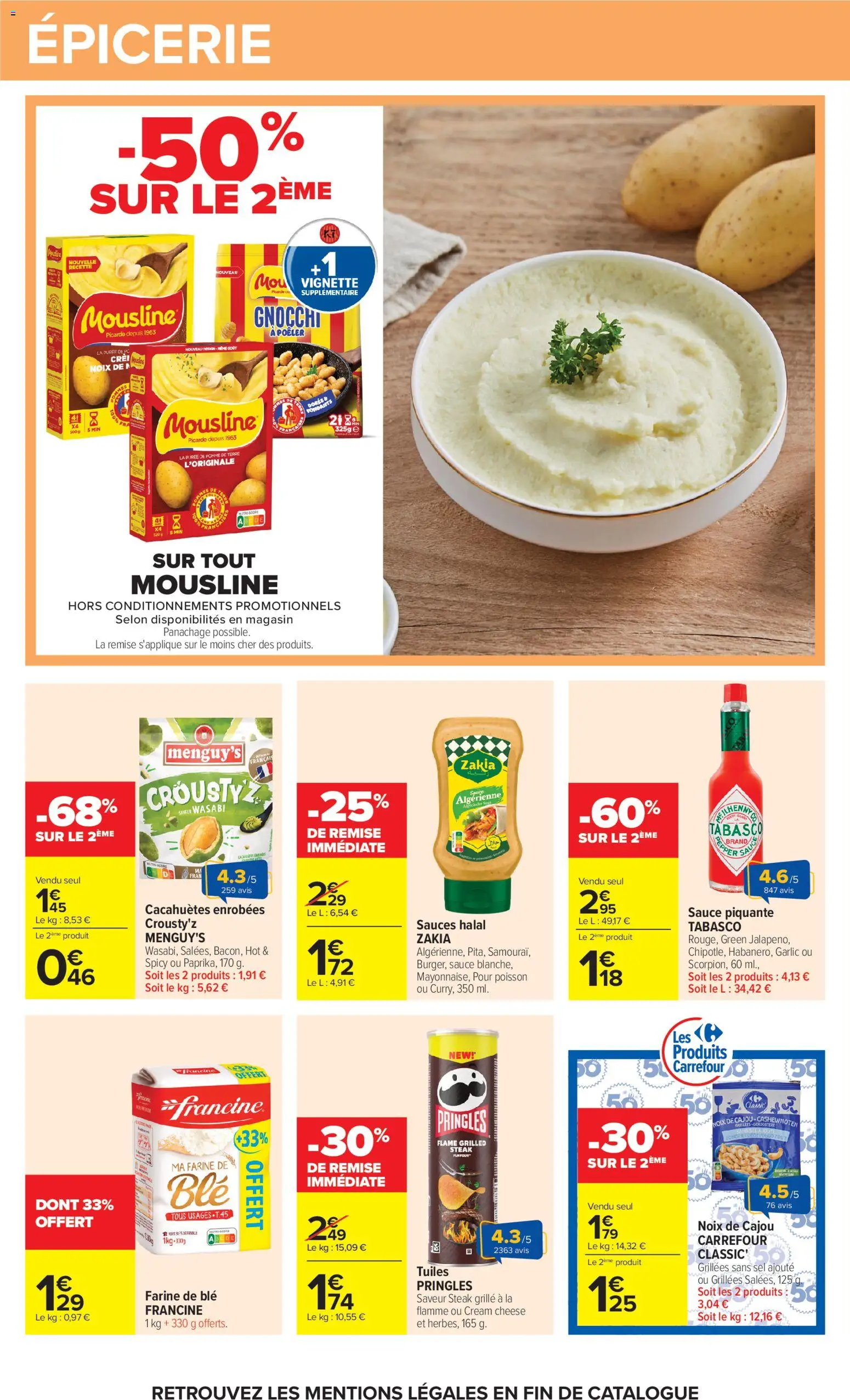 {H1} | Page: 48 | Produits: Pringles, Noix de cajou, Blé, Pommes de terre