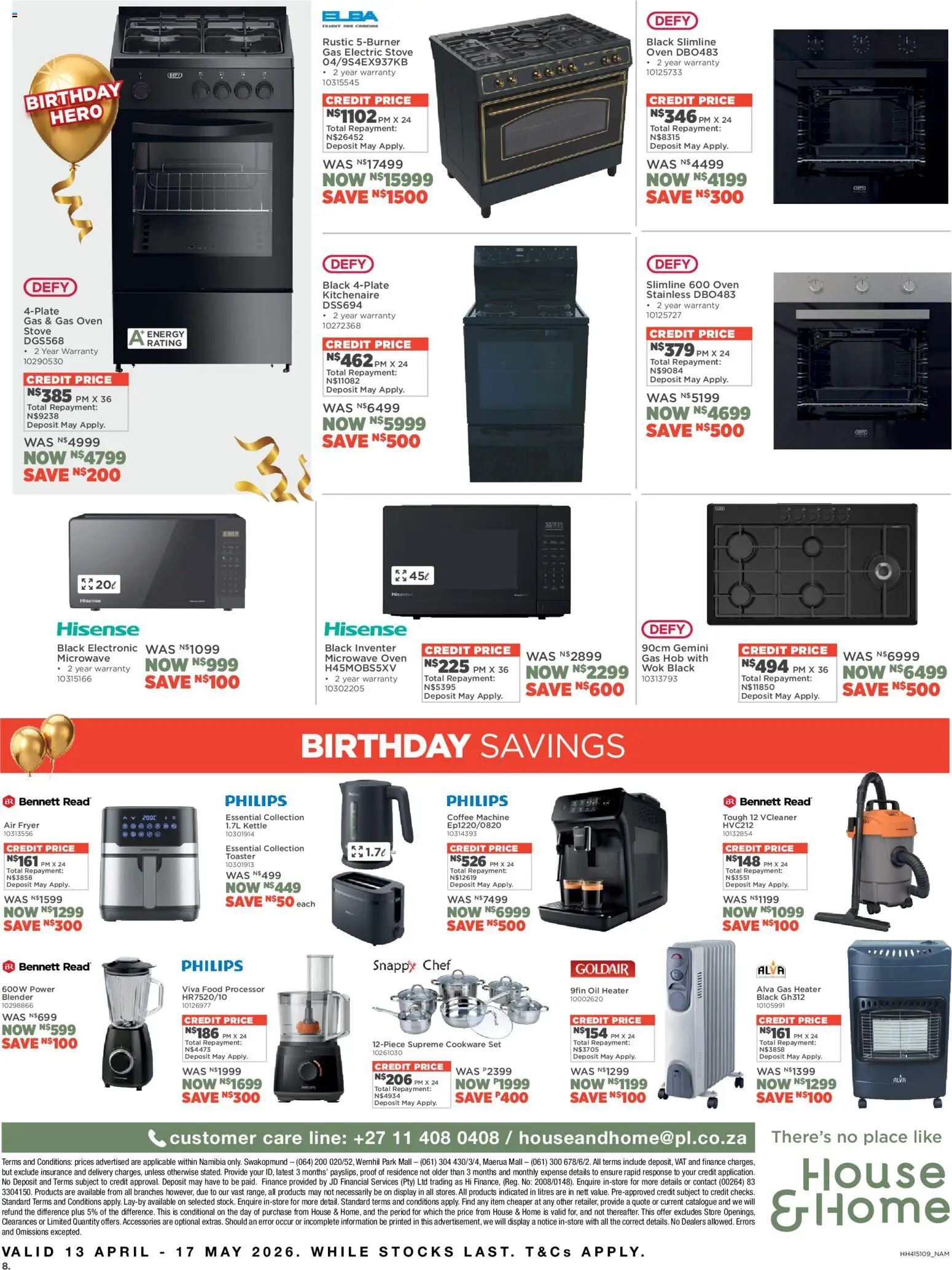 New House and Home catalogue – valid from 13.04.2026 | Page: 8 | Products: Microwave oven, Air fryer, Coffee, Cookware