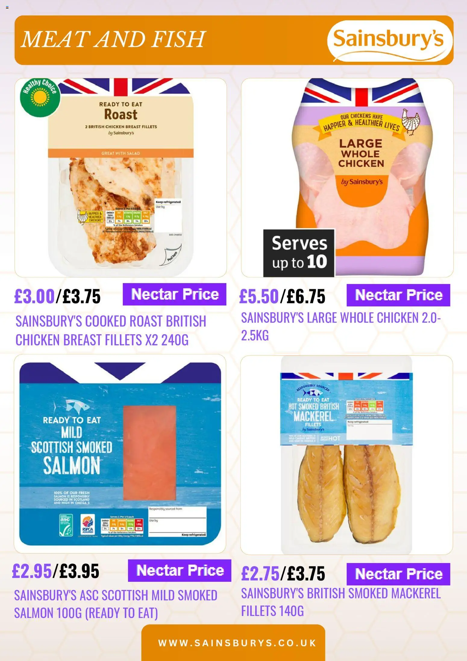 {H1} | Page: 5 | Products: Salmon, Smoked mackerel, Whole chicken, Fresh salmon