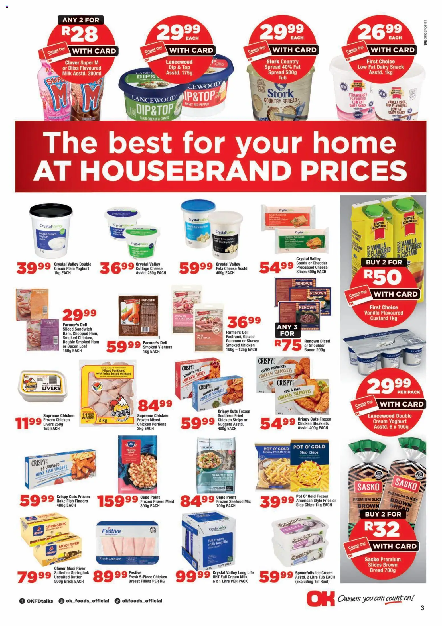 New OK Foods catalogue – valid from 12/08/2026 | Page: 3 | Products: Cheddar, Seafood, Lime, Bacon