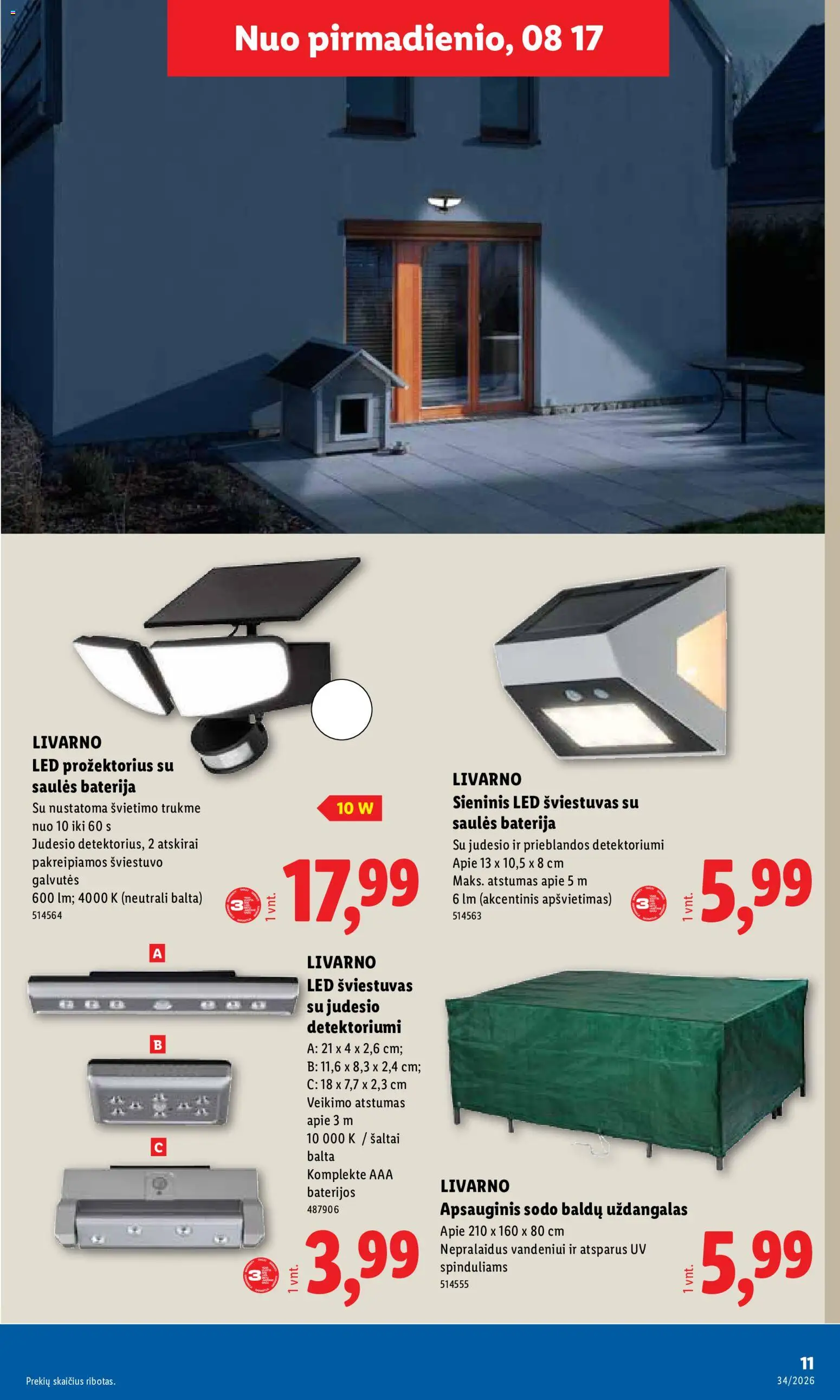 LIDL akcijos nuo 2026.08.17 | Puslapis: 11 | Prekių: Baterija, Baterijos