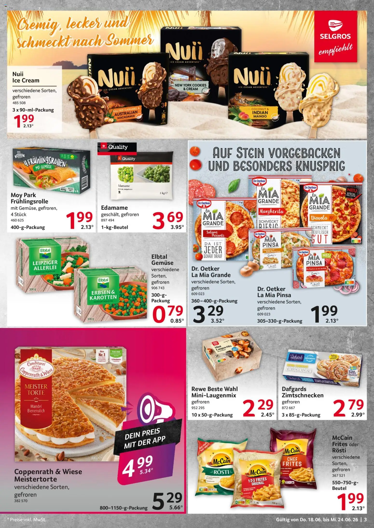 Selgros Prospekt – gültig ab 18.06.2026 | Seite: 3 | Produkte: McCain, Gemüse, Mango, Erbsen