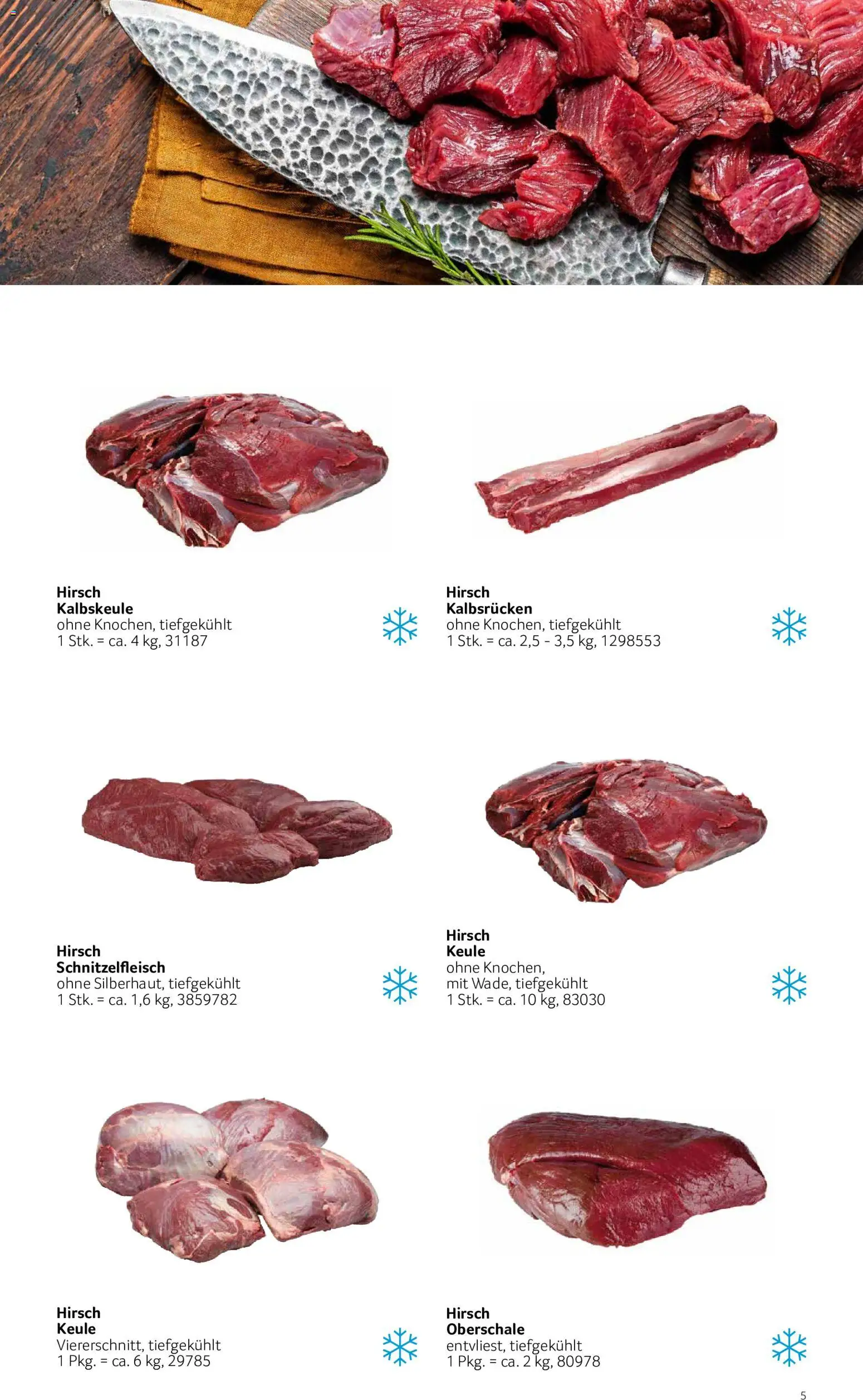 Transgourmet Alles für den Wildgenuss gültig ab 31.08.2026 | Seite: 5 | Produkte: Kalbskeule