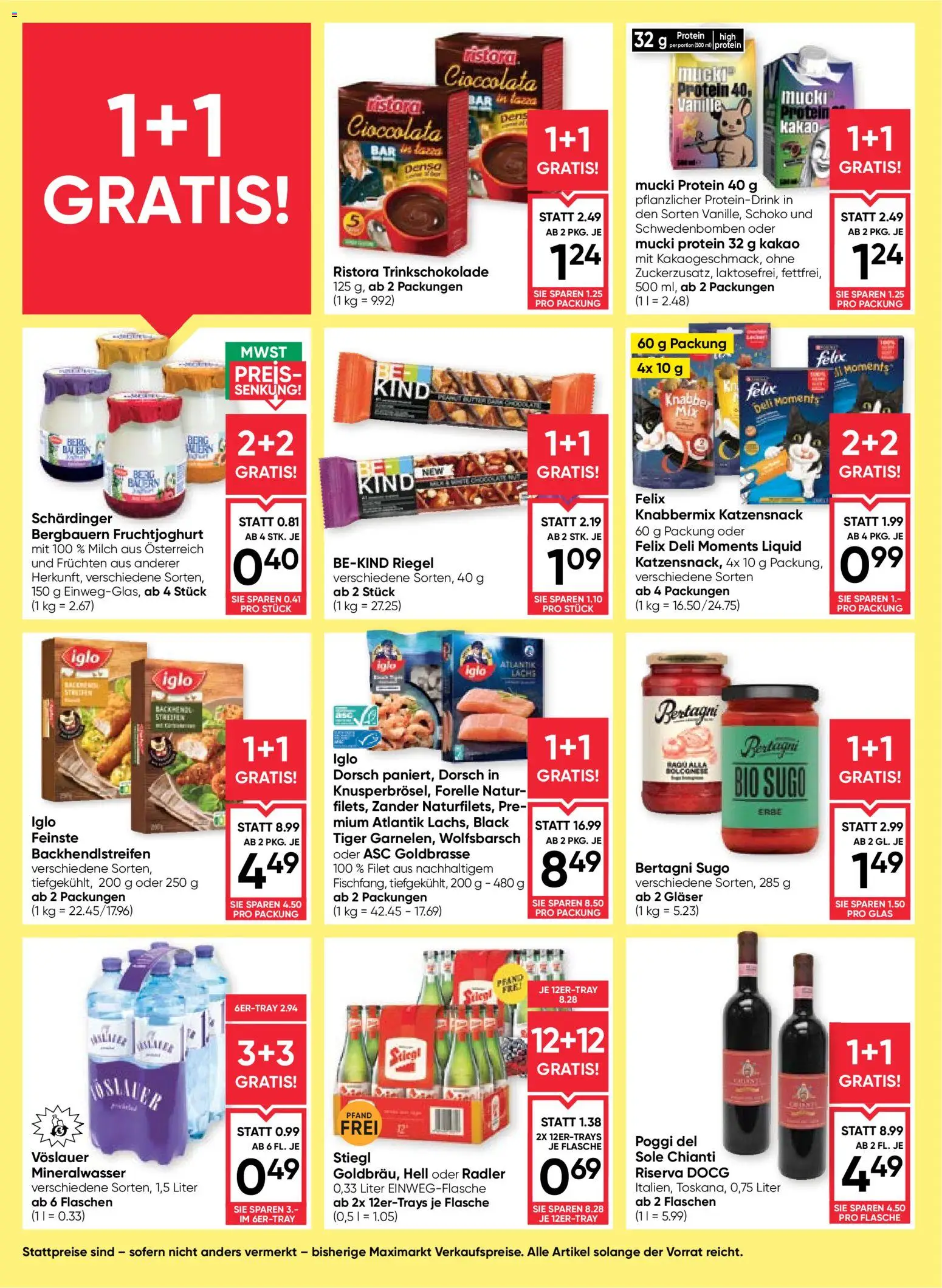 Maximarkt Flugblatt gültig ab 10.09.2026 | Seite: 14 | Produkte: Vanille, Mineralwasser, Radler, Milch