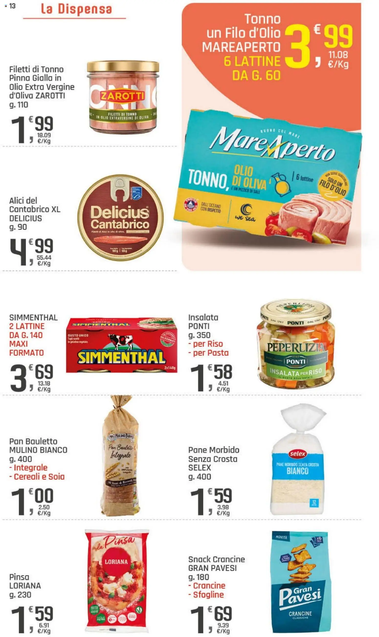 Volantino DOK del 20/08/2026 | Pagina: 13 | Prodotti: Pane, Insalata, Sale, Olio