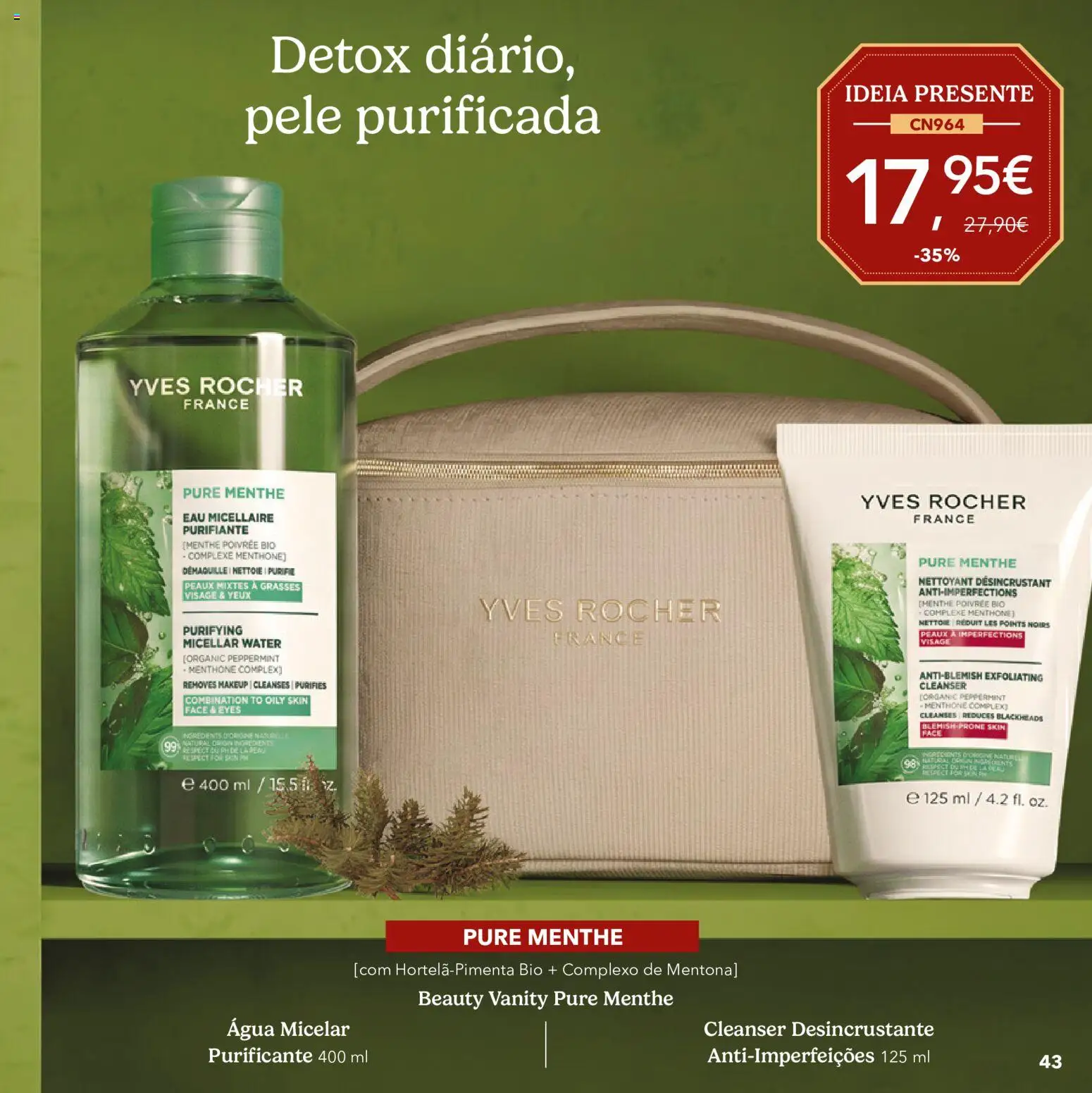 Yves Rocher Catálogo de natal │ válido de 21/10/2026 | Página: 43 | Produtos: Agua, Água micelar