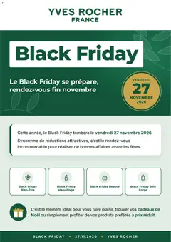 Yves Rocher - Prévisualisation de Yves Rocher Black Friday Annonce valide à partir de 26/10/2026