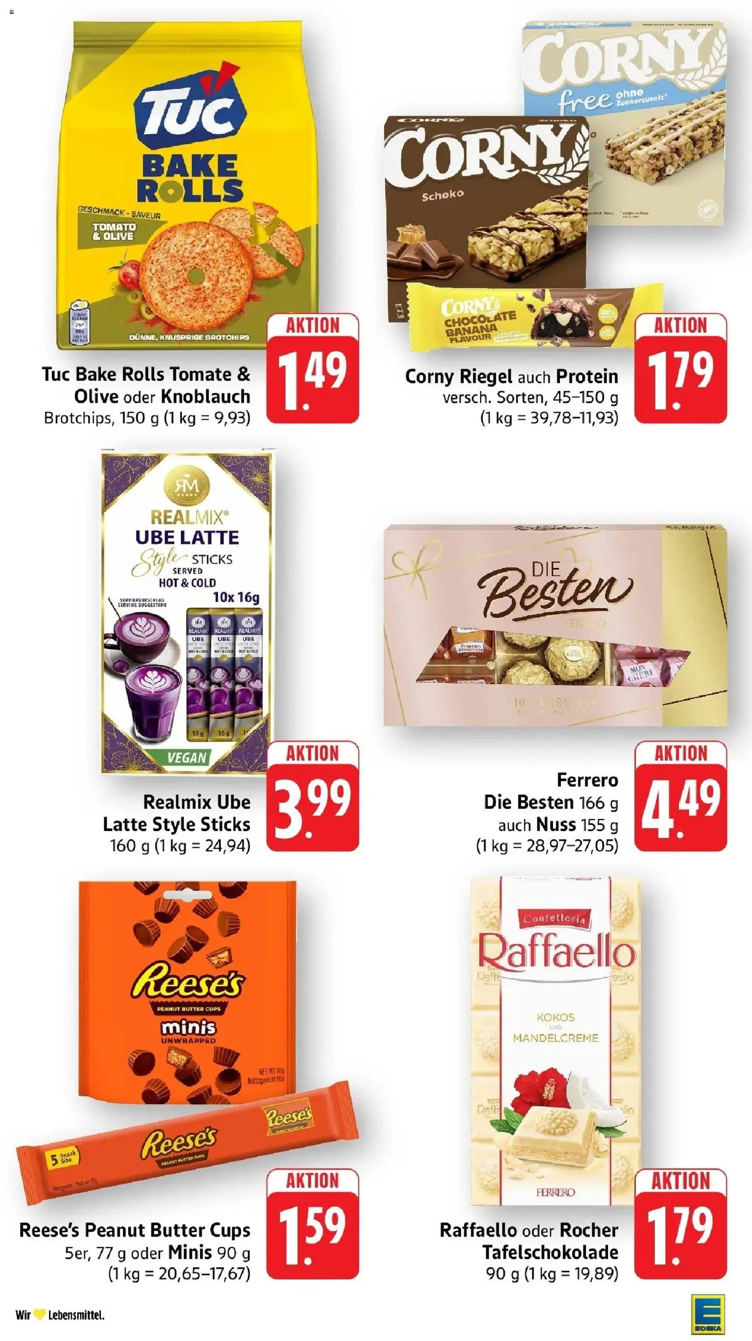Edeka Prospekt Konstanz-Petershausen (ab 21.09.2026) » Angebote Online | Seite: 24 | Produkte: Raffaello, Corny riegel, Butter, Knoblauch