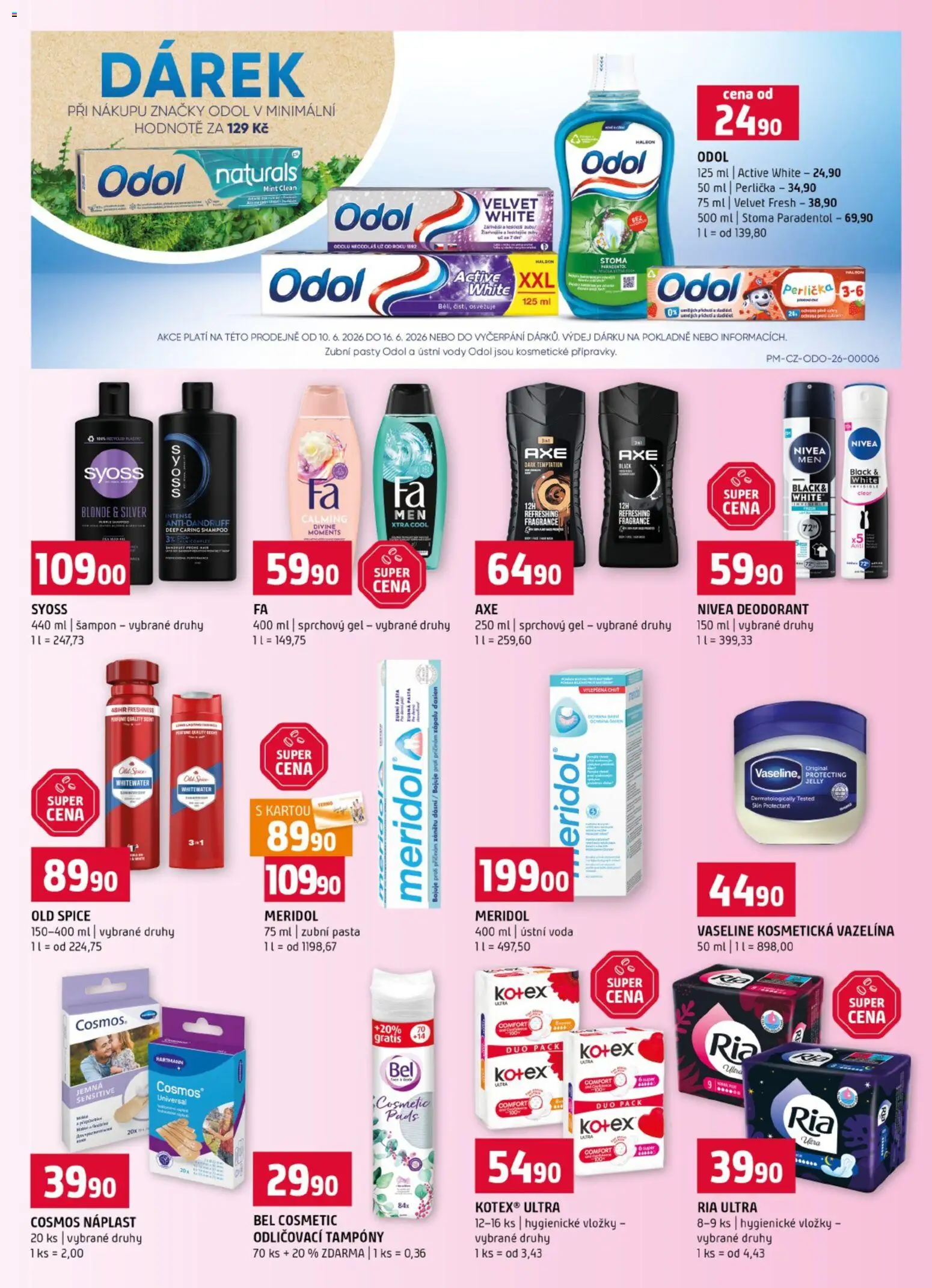 Terno leták od 10.06.2026 | Strana: 14 | Produkty: Ústní voda, Meridol, Vaseline, Šampon