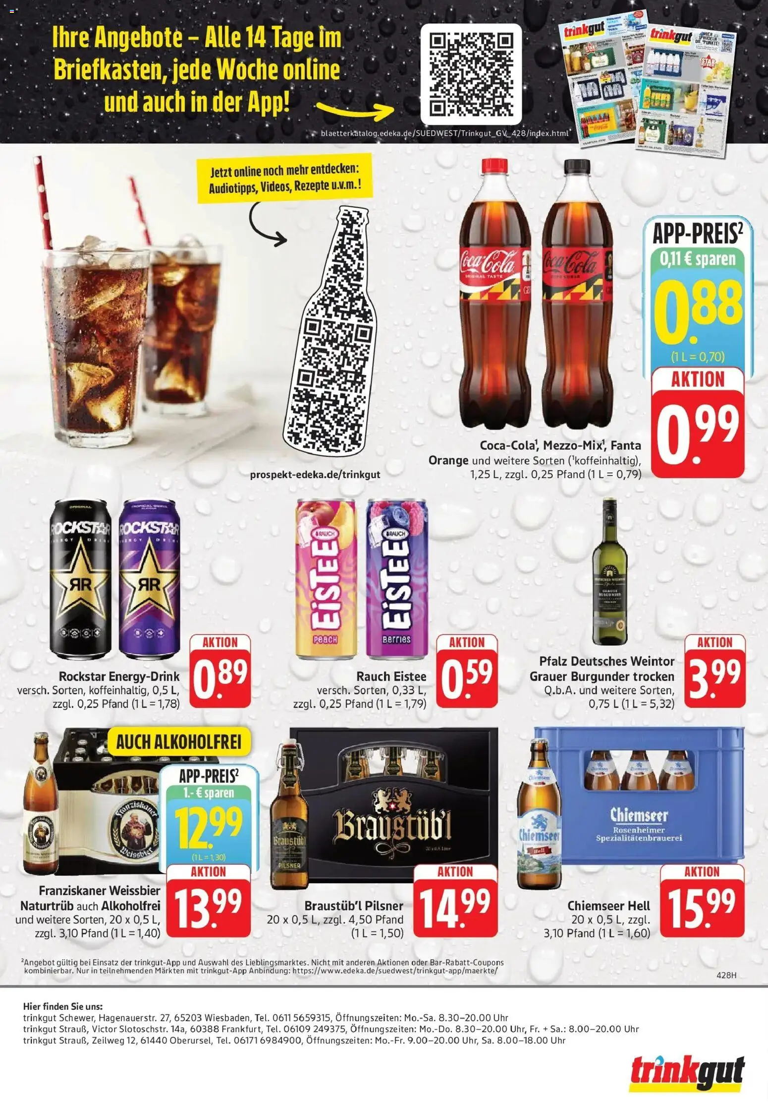 Trinkgut Prospekt Wiesbaden – gültig ab 06.07.2026 | Seite: 8 | Produkte: Franziskaner, Coca cola, Fanta, Uhr