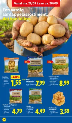 Krieltjes, ideaal om in de schil te bereiden, • voorverpakt, • 1 kg - Voorbeeld van een folder van Lidl, geldig van 21/09/2026 | Pagina: 2