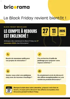 Bricorama - Prévisualisation de Bricorama Black Friday Avis valide à partir de 21/10/2026