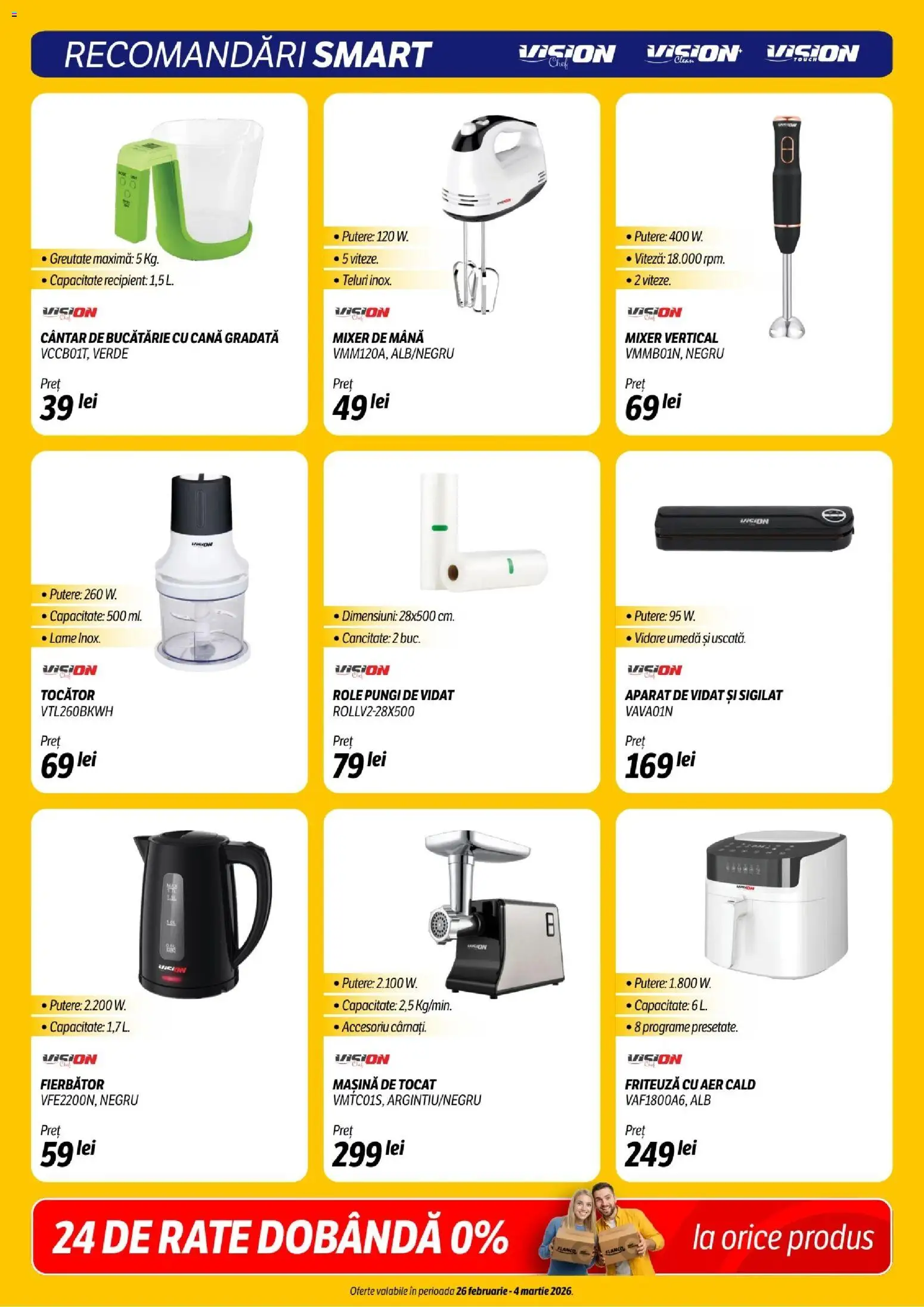 Noul catalog Flanco – valabil de la 26.02.2026 | Pagină: 22 | Produse: Mașină de tocat, Clean, Mixer, Friteuză