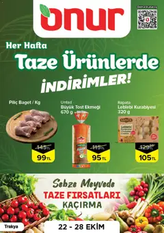 22 Ekim 2026 tarihinden itibaren geçerli olan Onur Market kataloğu önizlemesi