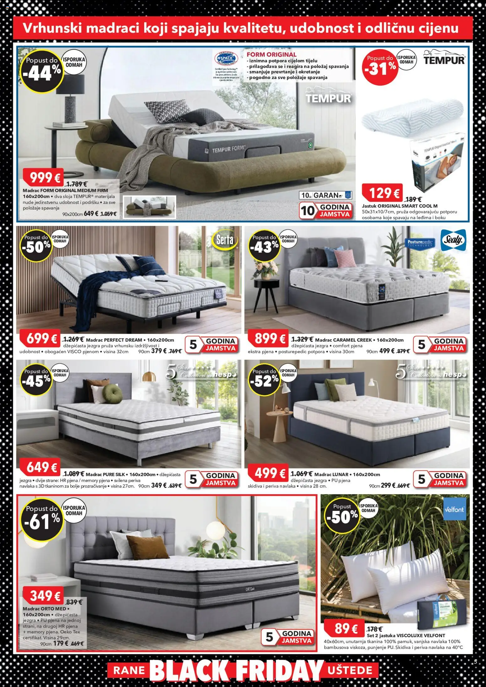 Harvey Norman katalog | vrijedi od 16.10.2026 | Stranica: 5 | Proizvodi: Madrac, Jastuk, Med, Pjena