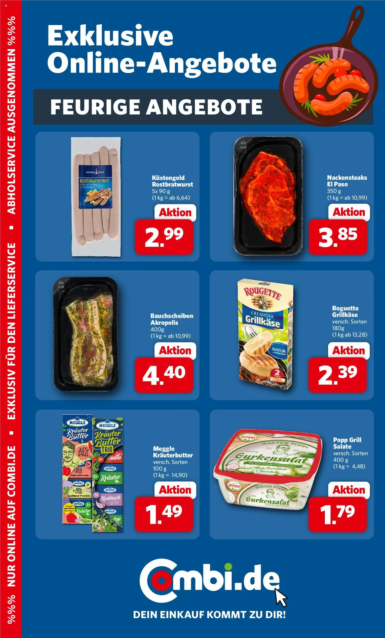 Combi Prospekt – gültig ab 20.07.2026 | Seite: 38 | Produkte: Nackensteaks, Grill, Butter, Kräuterbutter