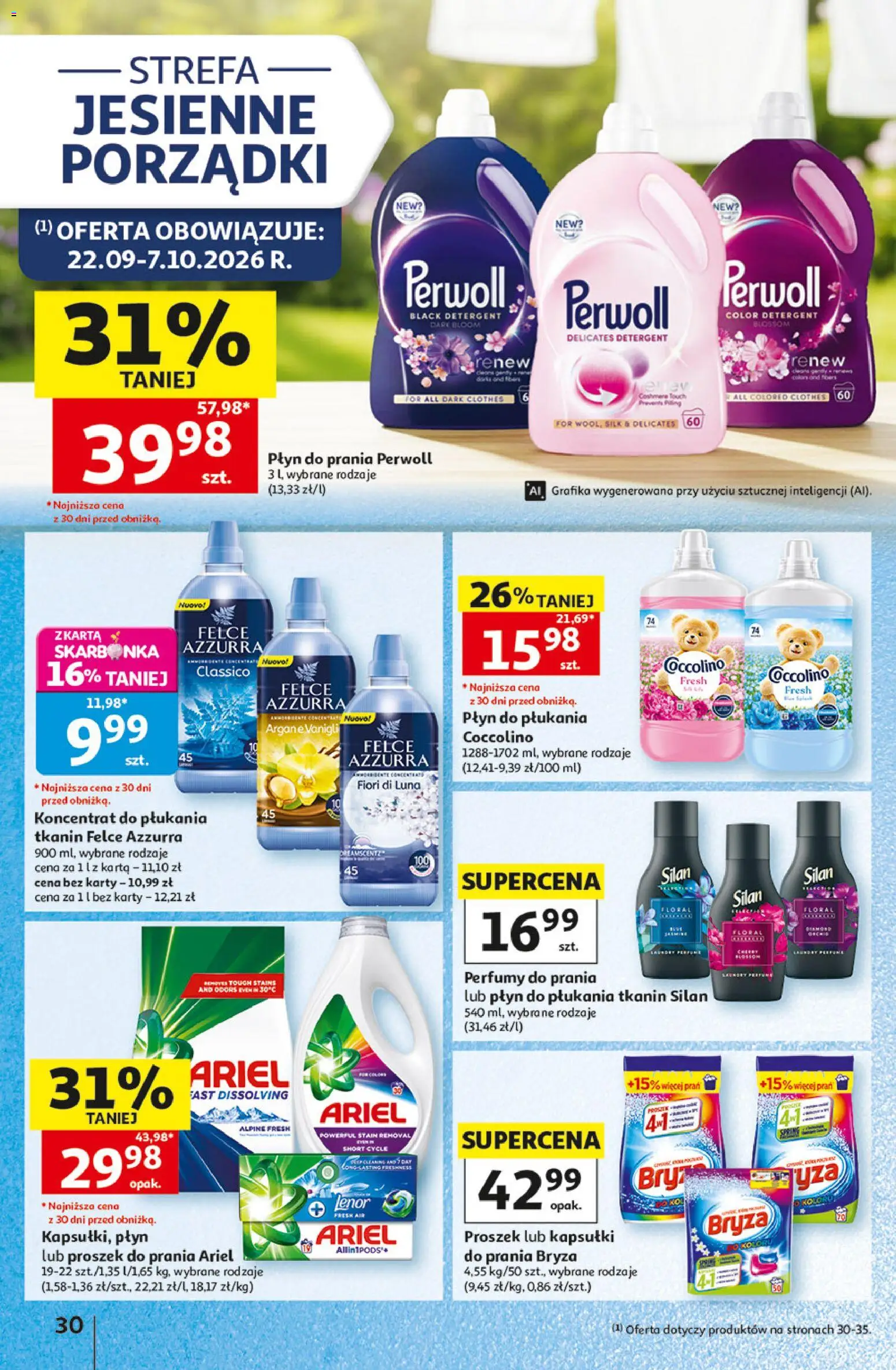 Auchan gazetka - Hipermarket od 01.10.2026 | Strona: 30 | Produkty: Karta, Proszek, Kapsułki Bryza, Perfumy