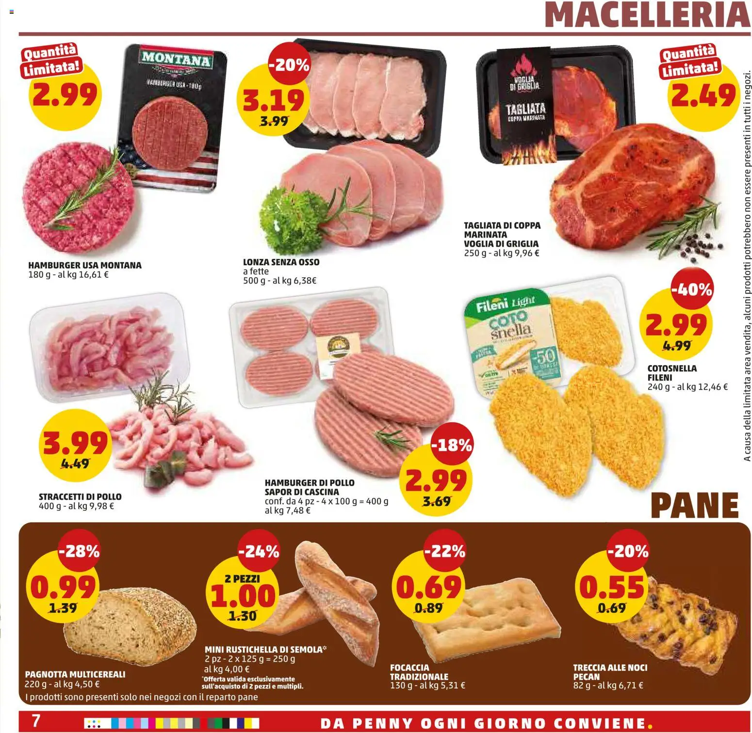 Volantino PENNY del 16/07/2026 | Pagina: 7 | Prodotti: Pane, Pollo, Noci, Griglia