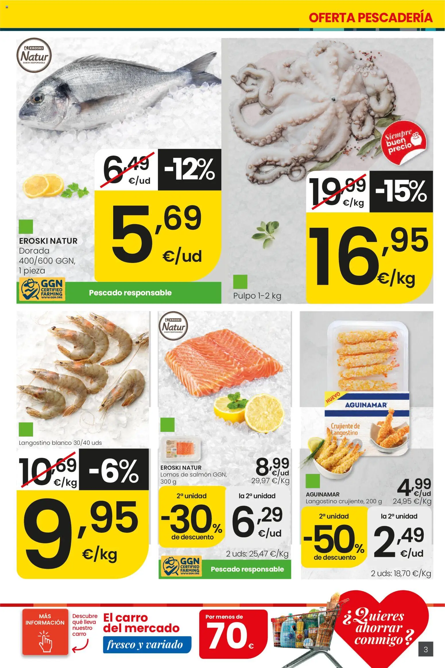 Eroski Nirekin aurreztu nahi Aliprox │ válido desde el 14.05.2026 | Página: 3 | Productos: Pescado, Langostino