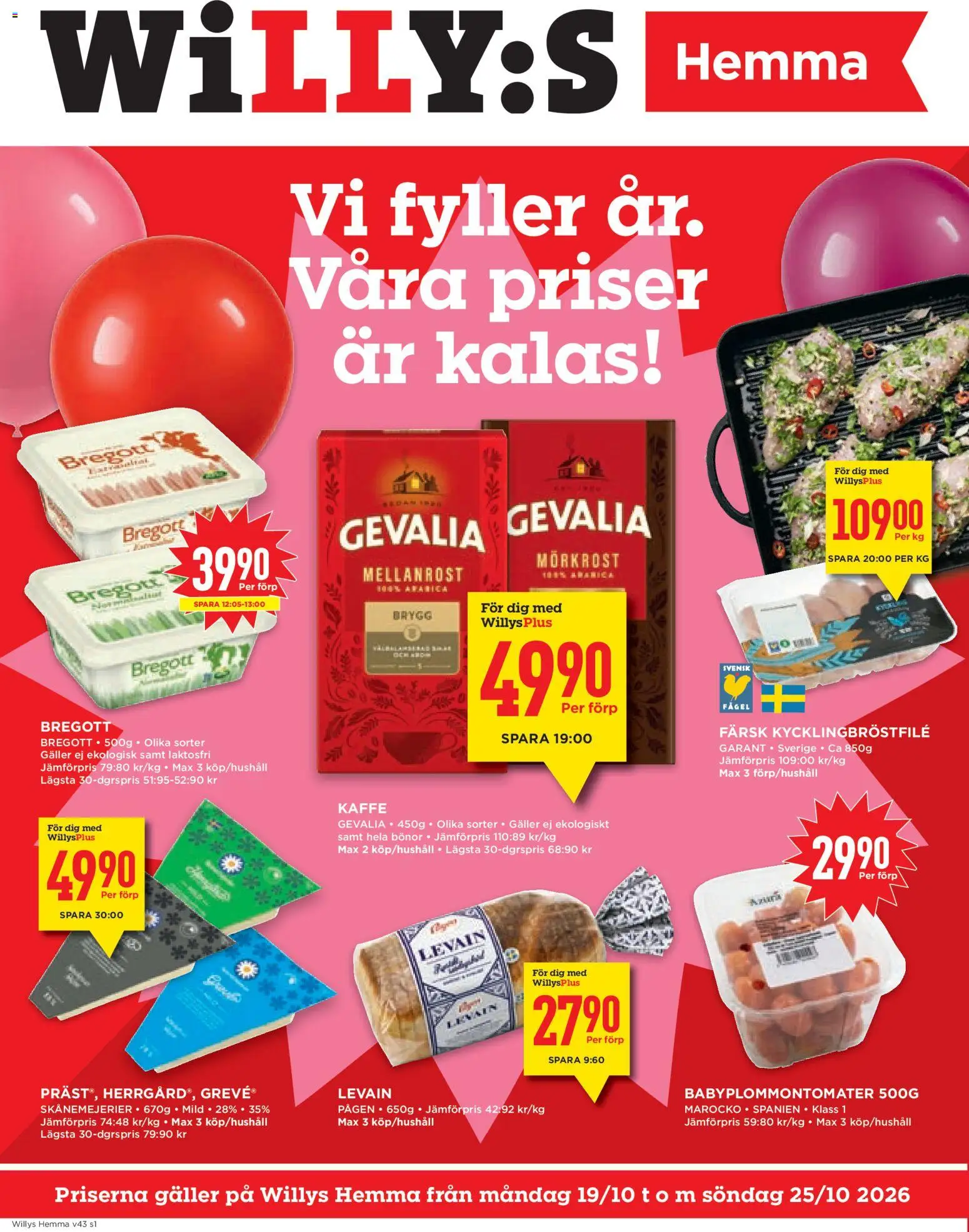Willys reklamblad aktuell från 19/10/2026 | Sida: 1