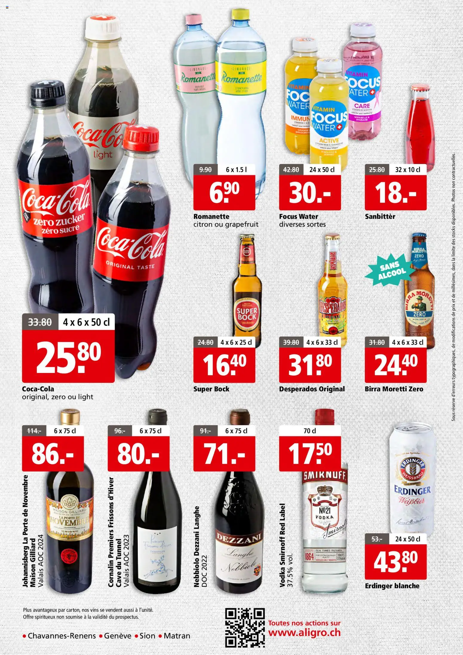 Aligro aktionen Business Chavannes, Matran, Genève, Sion – gültig ab 28.09.2026 | Seite: 4 | Produkte: Weißbier, Limonade, Grapefruit, Zucker