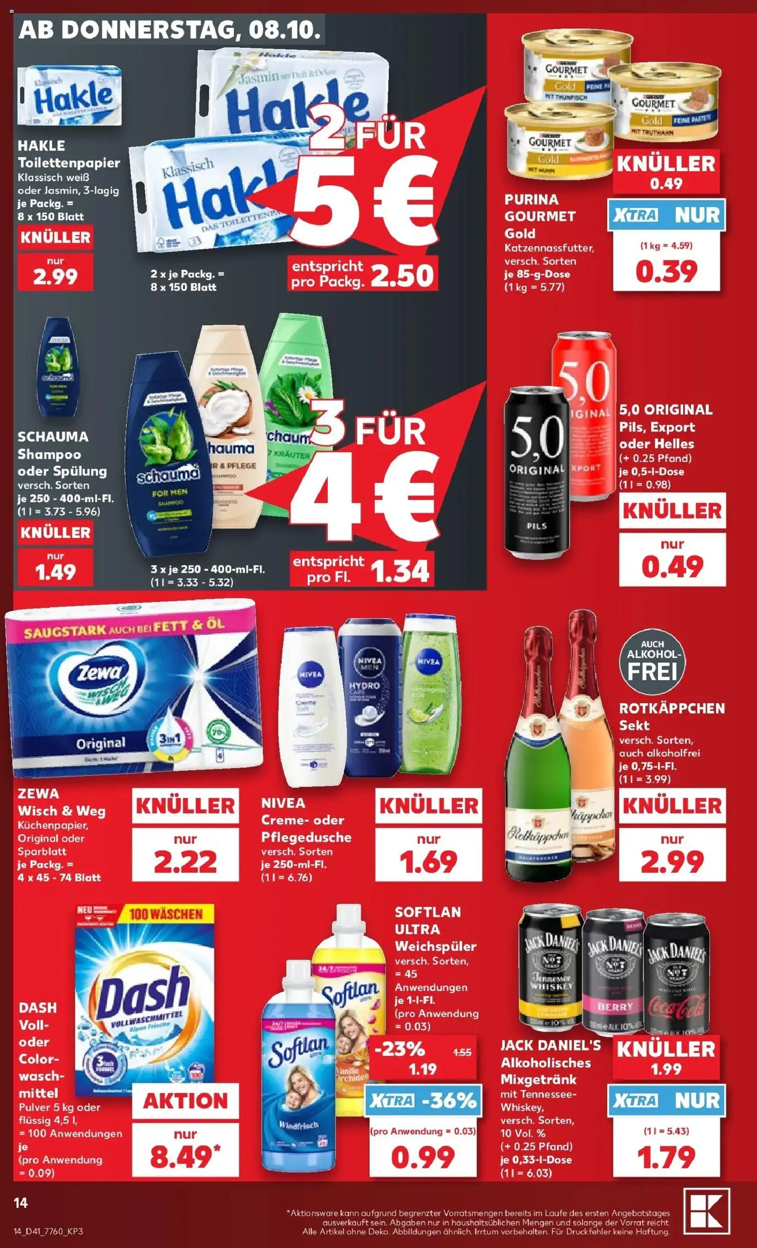 Prospekt Kaufland ab 05.10.2026 » Angebote Online zum Blättern | Seite: 24 | Produkte: Rotkappchen sekt, Mixgetränk, Spülung, Toilettenpapier