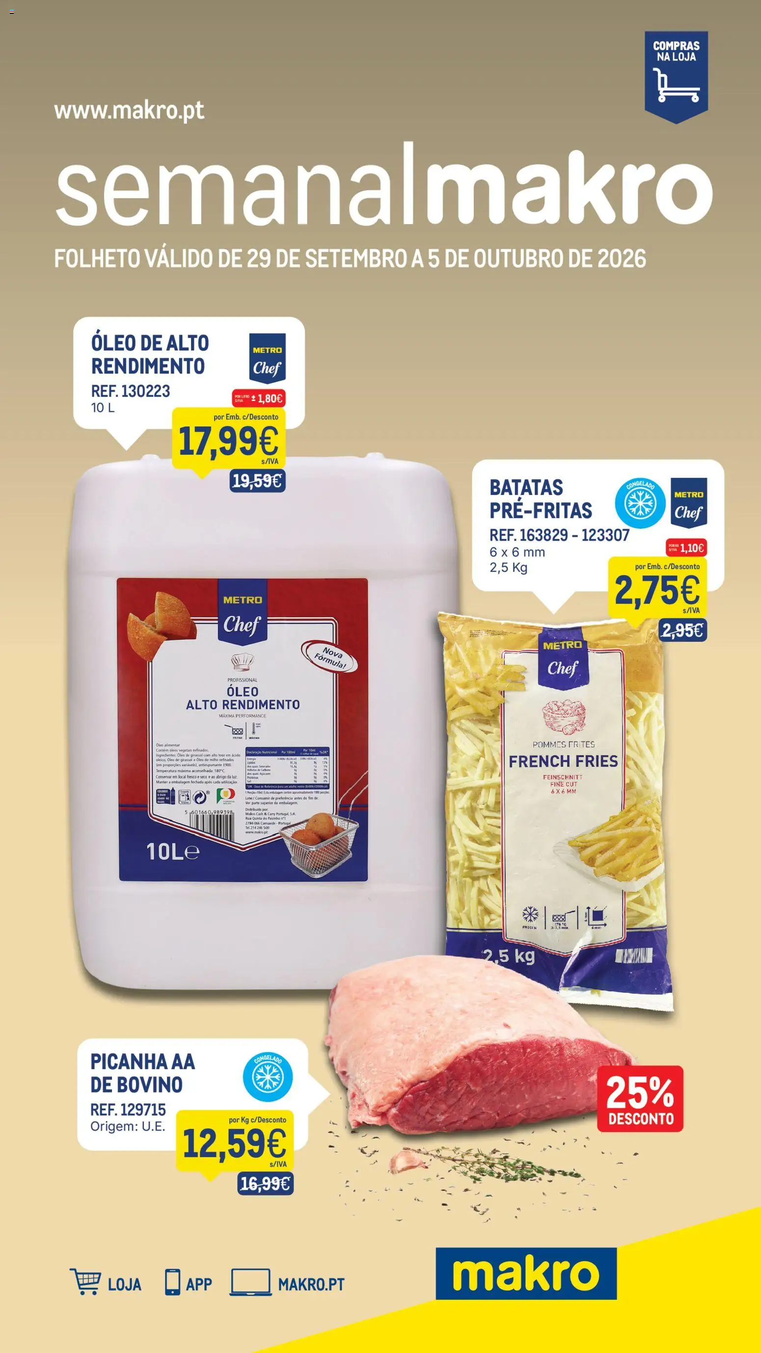 Makro folheto │ válido de 29/09/2026 | Página: 1 | Produtos: Óleo alimentar, Ingredientes, Óleo, Milho