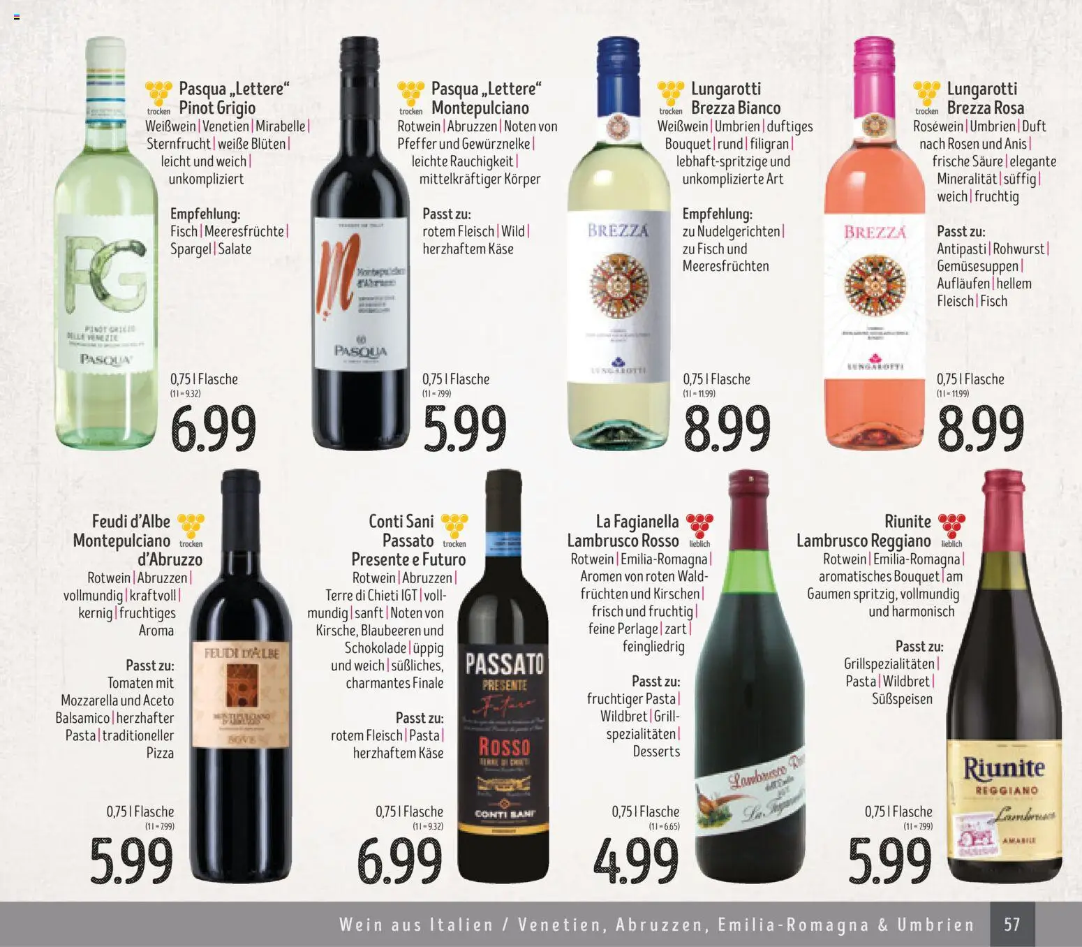 Edeka Struve Wein– und Spirituosen – gültig ab 14.11.2025 | Seite: 57 | Produkte: Weißwein, Spezialitäten, Wein, Fleisch