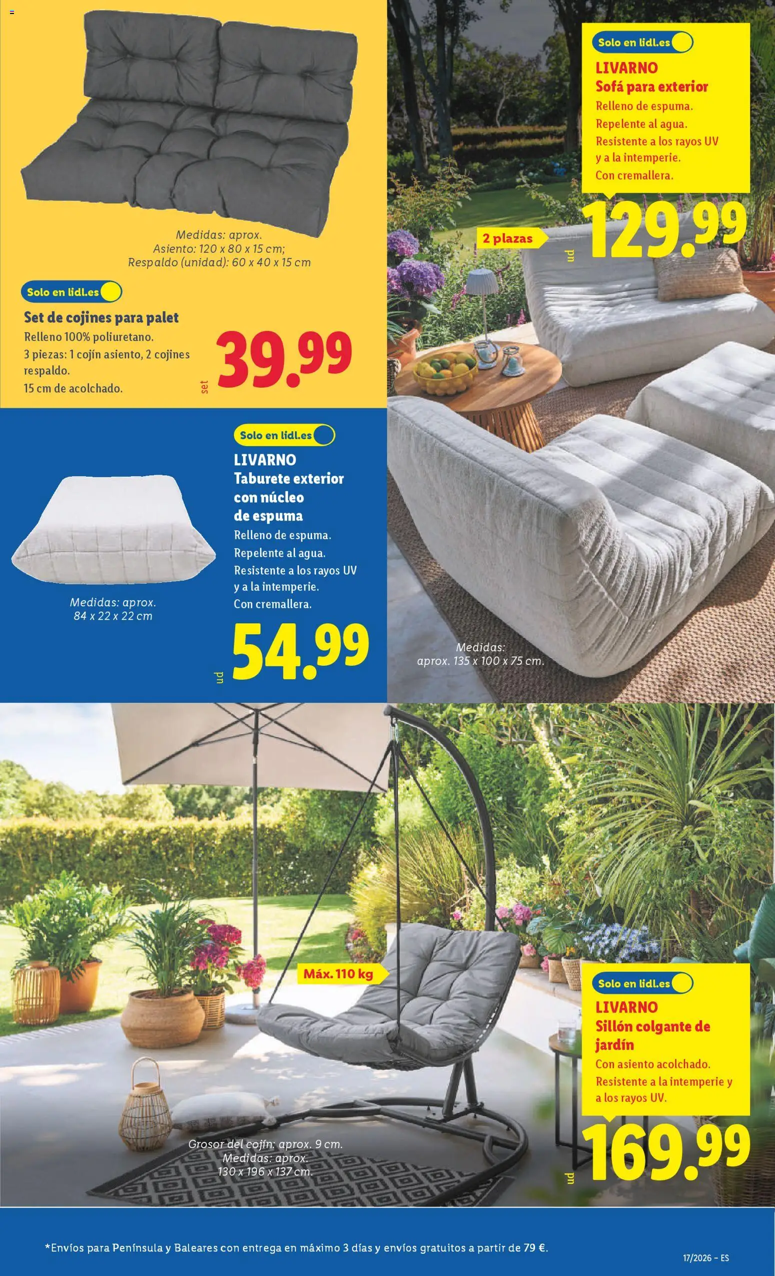 Lidl Canarias │ válido desde el 20.04.2026 | Página: 3 | Productos: Taburete, Cojín, Sofá, Sillón
