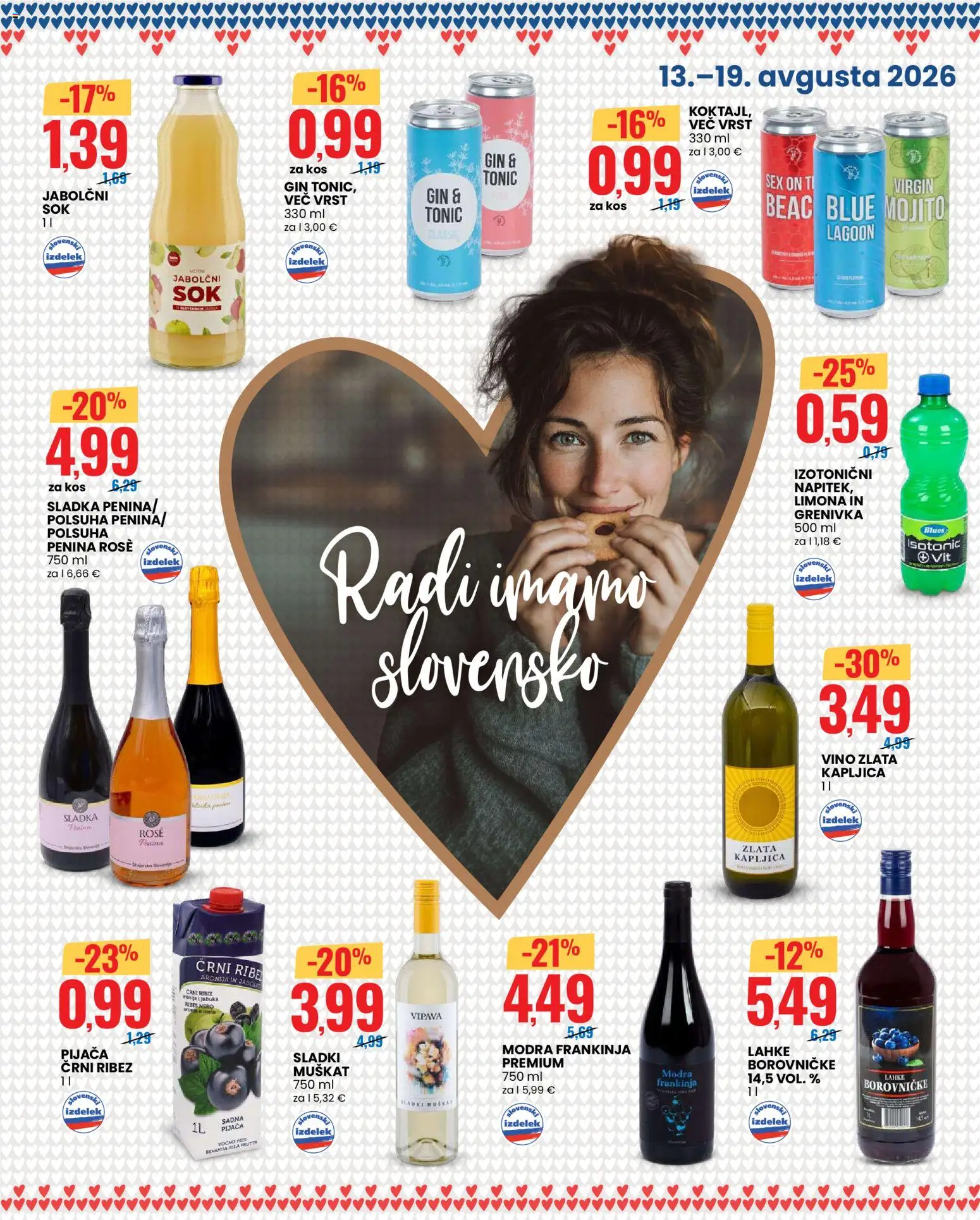 Novi Eurospin katalog ponudbe – veljaven od 13.08.2026 | Stran: 5 | Izdelki: Ribez, Penina, Sok, Ribe