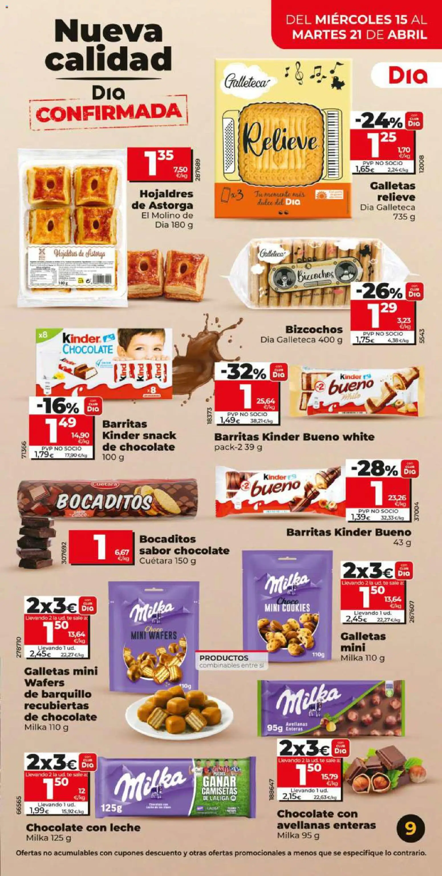 Dia - folleto Market │ válido desde el 15.04.2026 | Página: 9 | Productos: Leche, Té, Galletas, Chocolate con leche