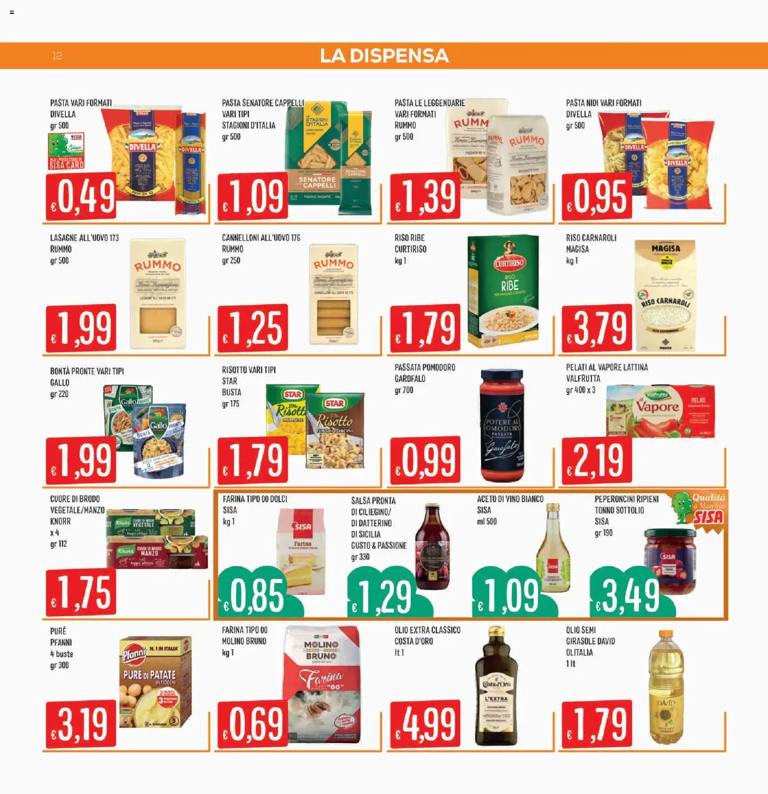 Volantino SISA del 01/10/2026 | Pagina: 12 | Prodotti: Manzo, Farina, Aceto di vino, Vino bianco