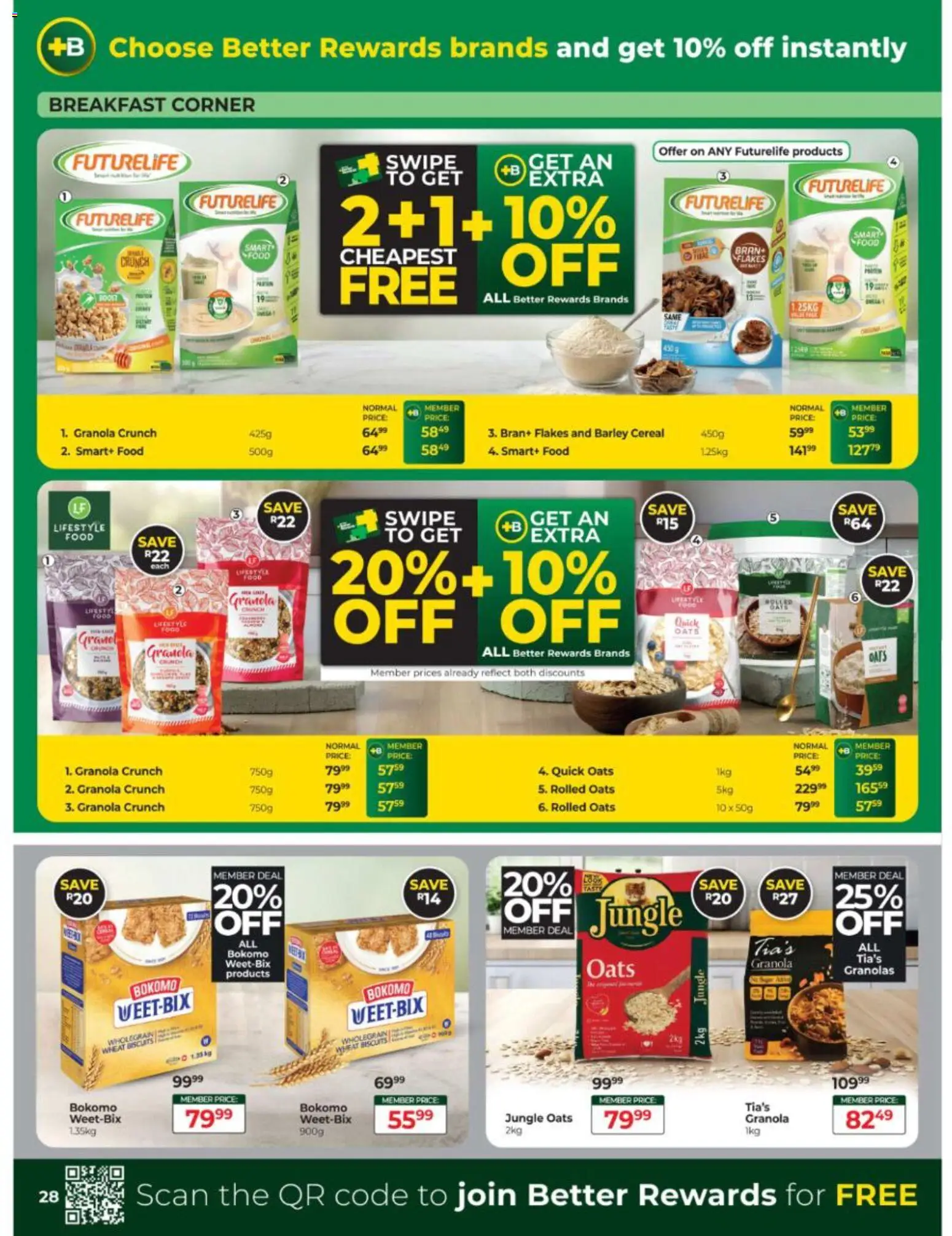 New Dis-Chem catalogue – valid from 15/09/2026 | Page: 28 | Products: Breakfast, Oats, Biscuits, Flakes