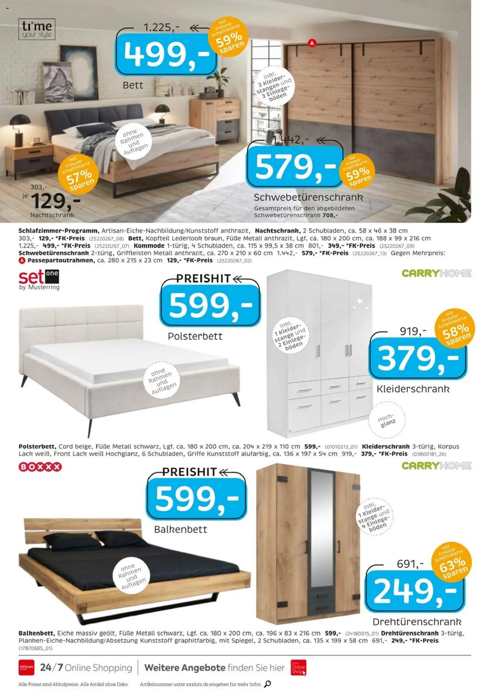 XXXLutz Junges Wohnen – gültig ab 25.07.2026 | Seite: 12 | Produkte: Bett, Kommode, Schwebetürenschrank, Drehtürenschrank