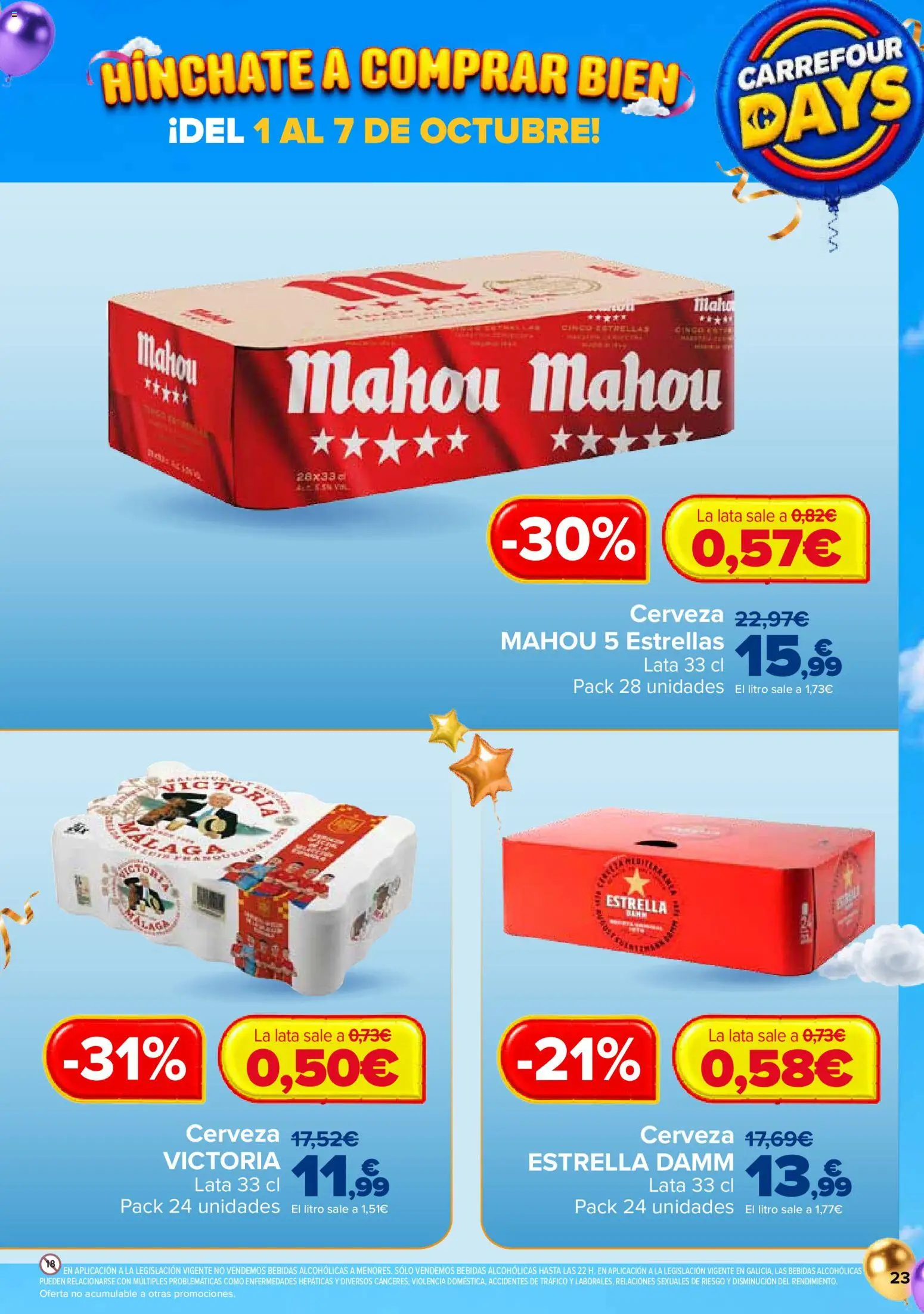Carrefour Days │ válido desde el 01/10/2026 | Página: 23 | Productos: Cerveza, Bebidas