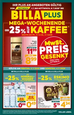Billa Plus Flugblatt ab 01.07.2026 gültig