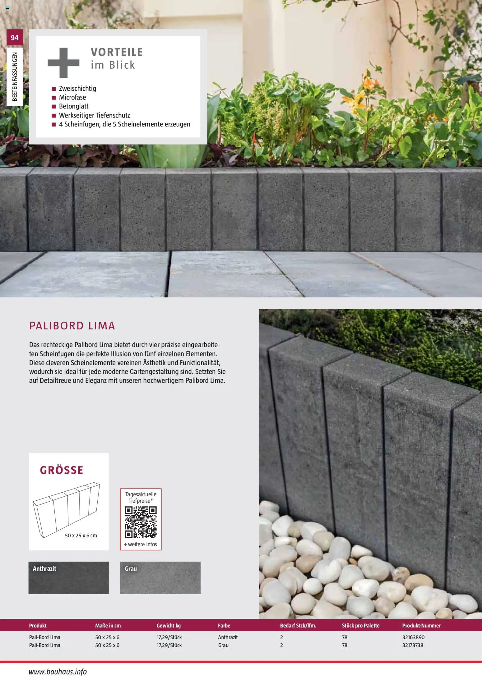 Bauhaus Gartenbaumaterialien 2026 – gültig ab 02.03.2026 | Seite: 94 | Produkte: Gewicht