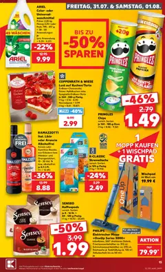 Náhled letáku Kaufland Německo leták od 30.07.2026 | Strana: 15 | Produkty: Pringles, Paprika, Ariel, Aperitivo