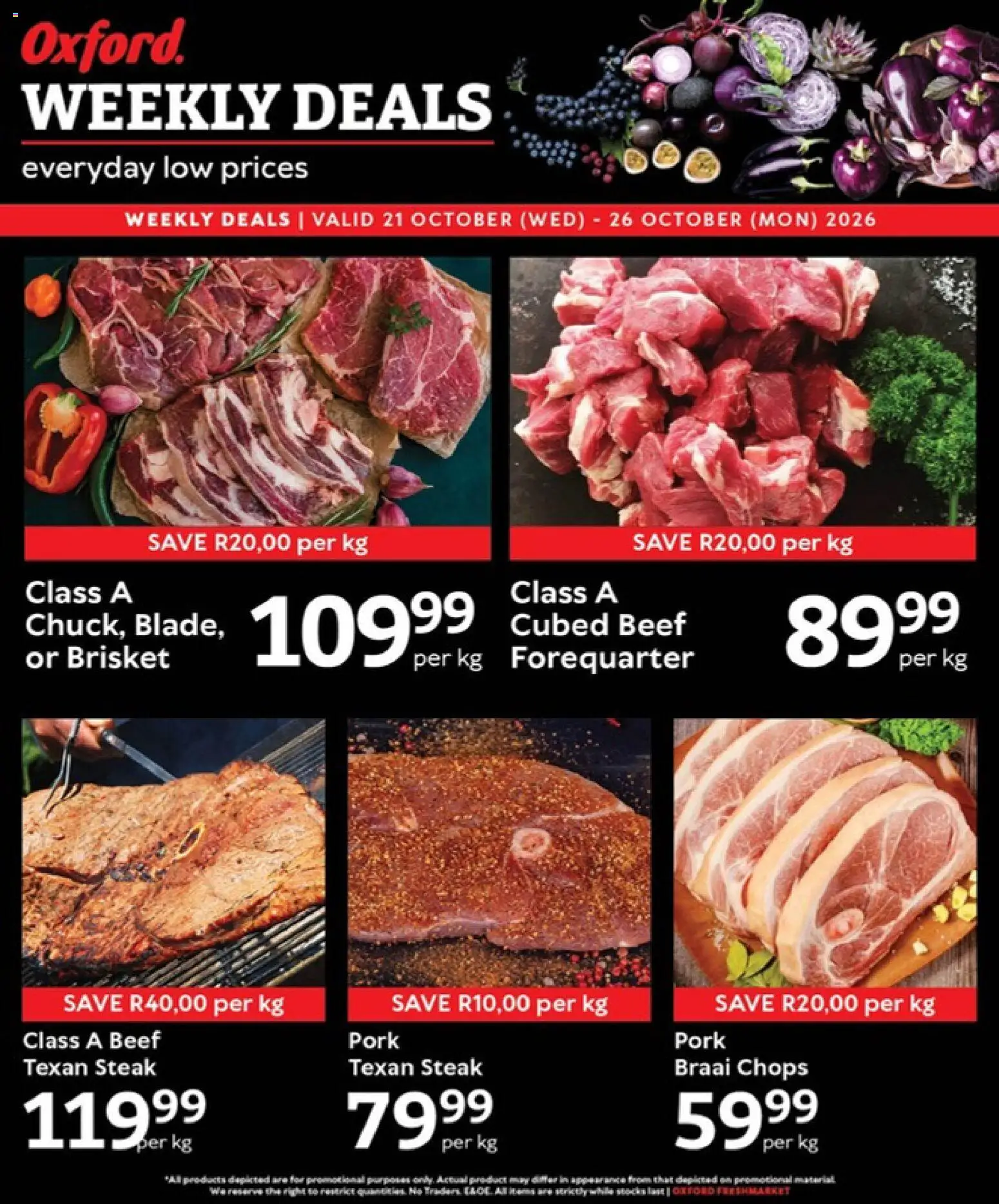 New Oxford Freshmarket catalogue – valid from 21/10/2026 | Page: 1 | Products: Steak, Pork, Beef