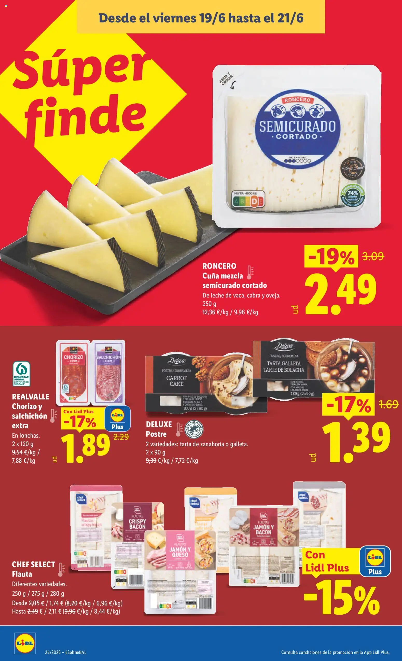 Lidl folleto │ válido desde el 15.06.2026 | Página: 40 | Productos: Leche, Queso, Jamón, Zanahoria