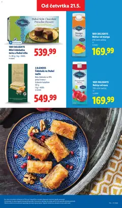1001 DELIGHTS Nektar od manga, 25% voćni sadržaj 1 l - pregled Lidl kataloga - važi od 21.05.2026 | Strana: 63 | Proizvode: Nektar, Krema, Čokolada, Torta