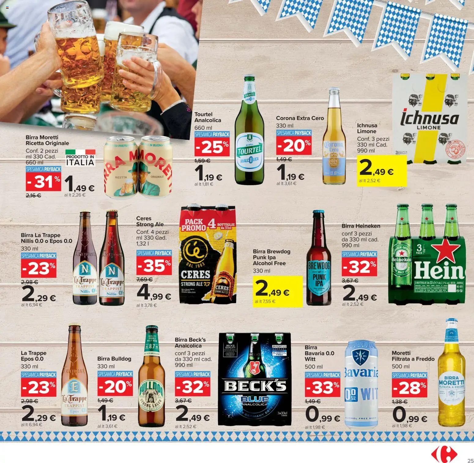 Volantino Carrefour del 15/09/2026 | Pagina: 25 | Prodotti: Birra, Limone, Birra Moretti, Corona Extra