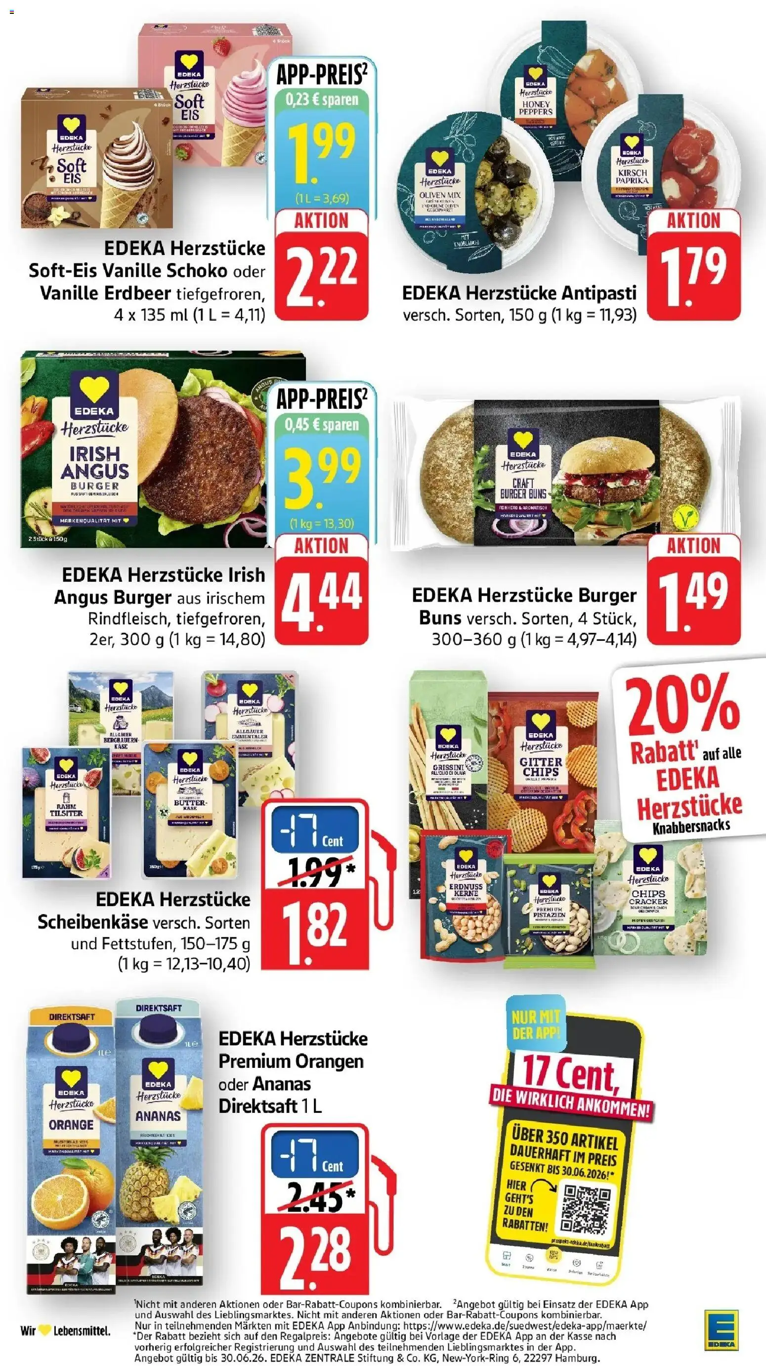 Edeka prospekt Pfungstadt – gültig ab 22.06.2026 | Seite: 27 | Produkte: Butter, Käse, Orangen, Chips
