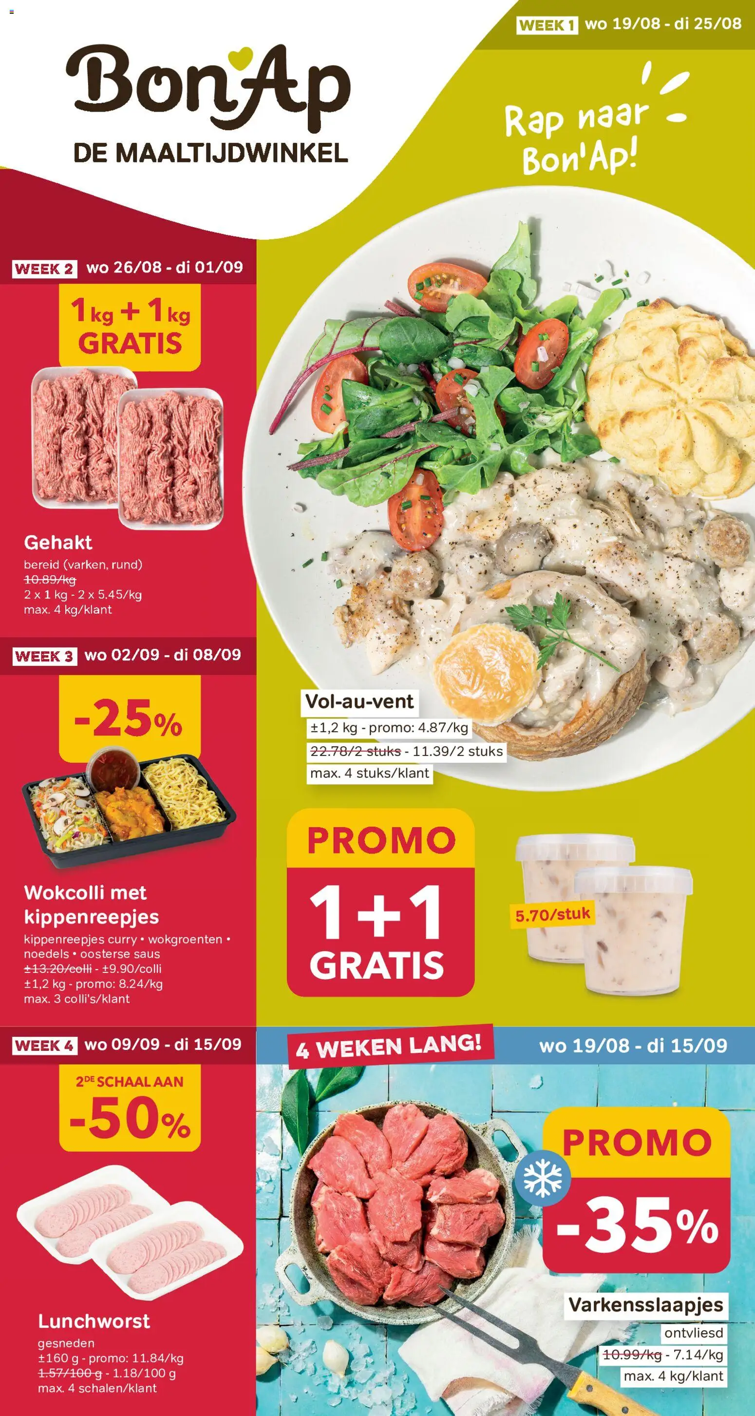 {H1} | Pagina: 1 | Producten: Gehakt, Noedels, Saus, Schaal