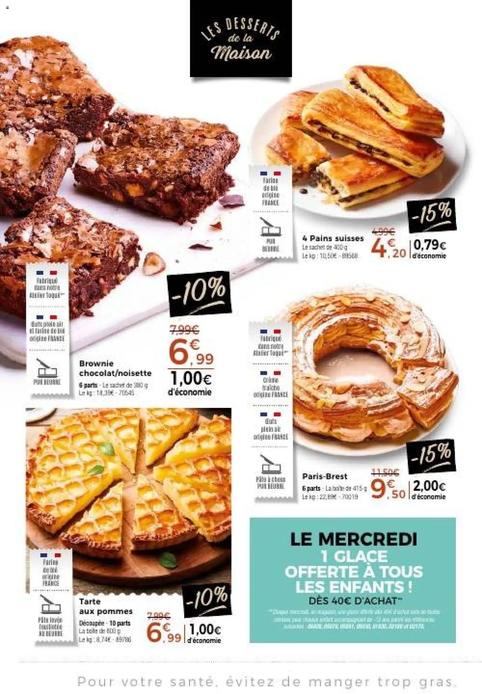 {H1} | Page: 14 | Produits: Glace, Tarte, Pommes