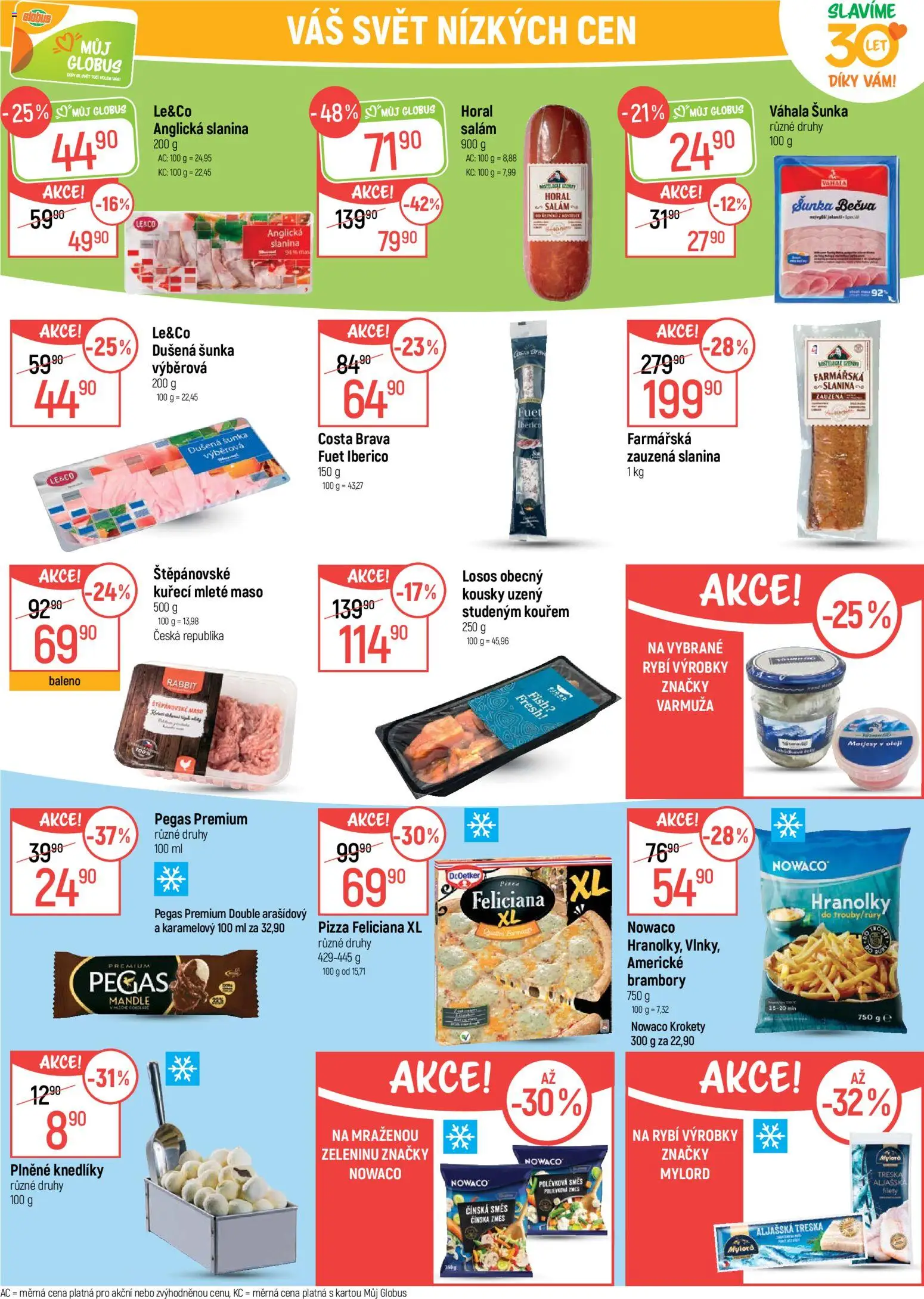 Globus leták - Praha Zličín od 15.04.2026 | Strana: 17 | Produkty: Pizza, Kuřecí mleté maso, Losos, Brambory
